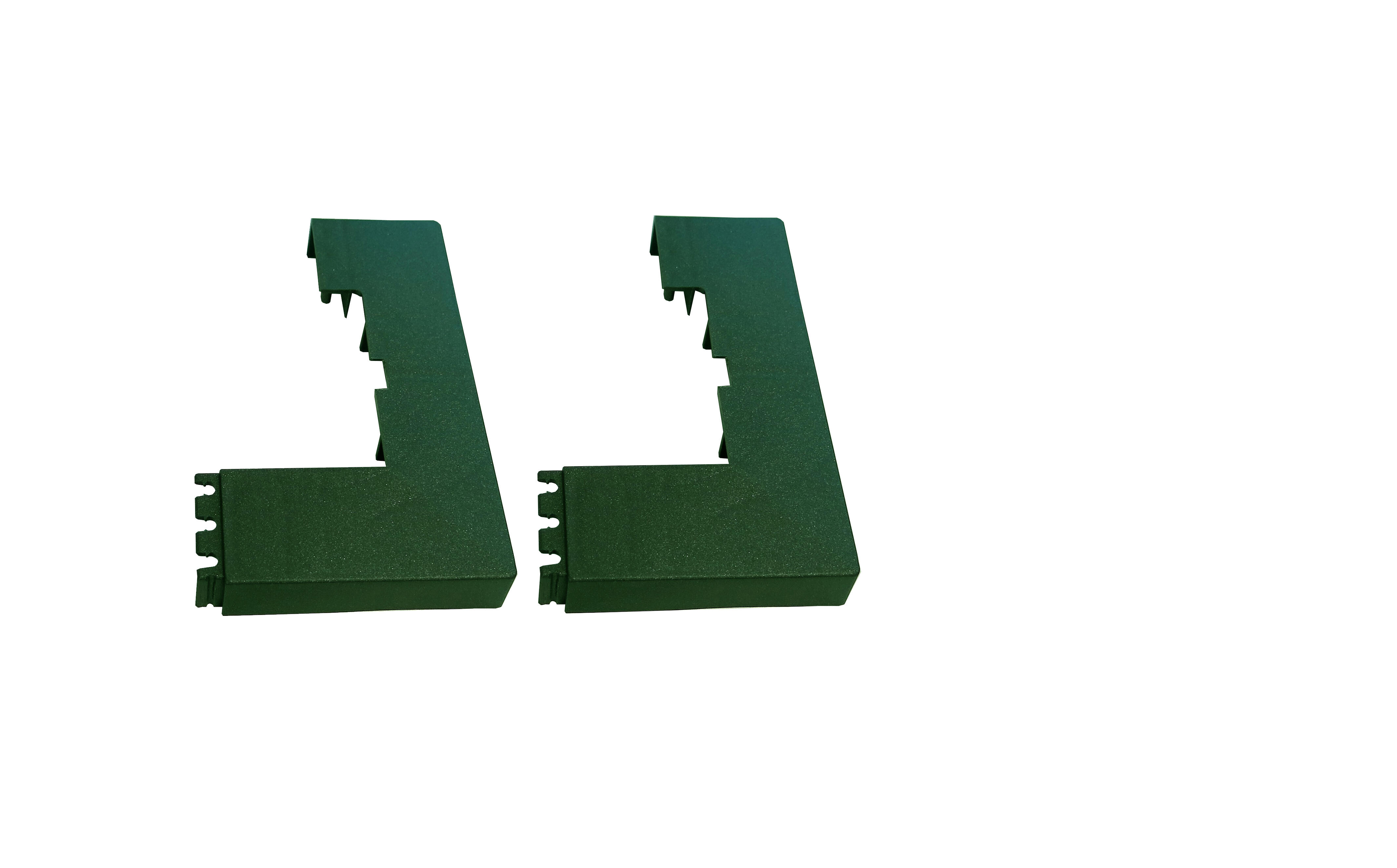 2 unidades de tapa para base de poste de panel mosaic verde