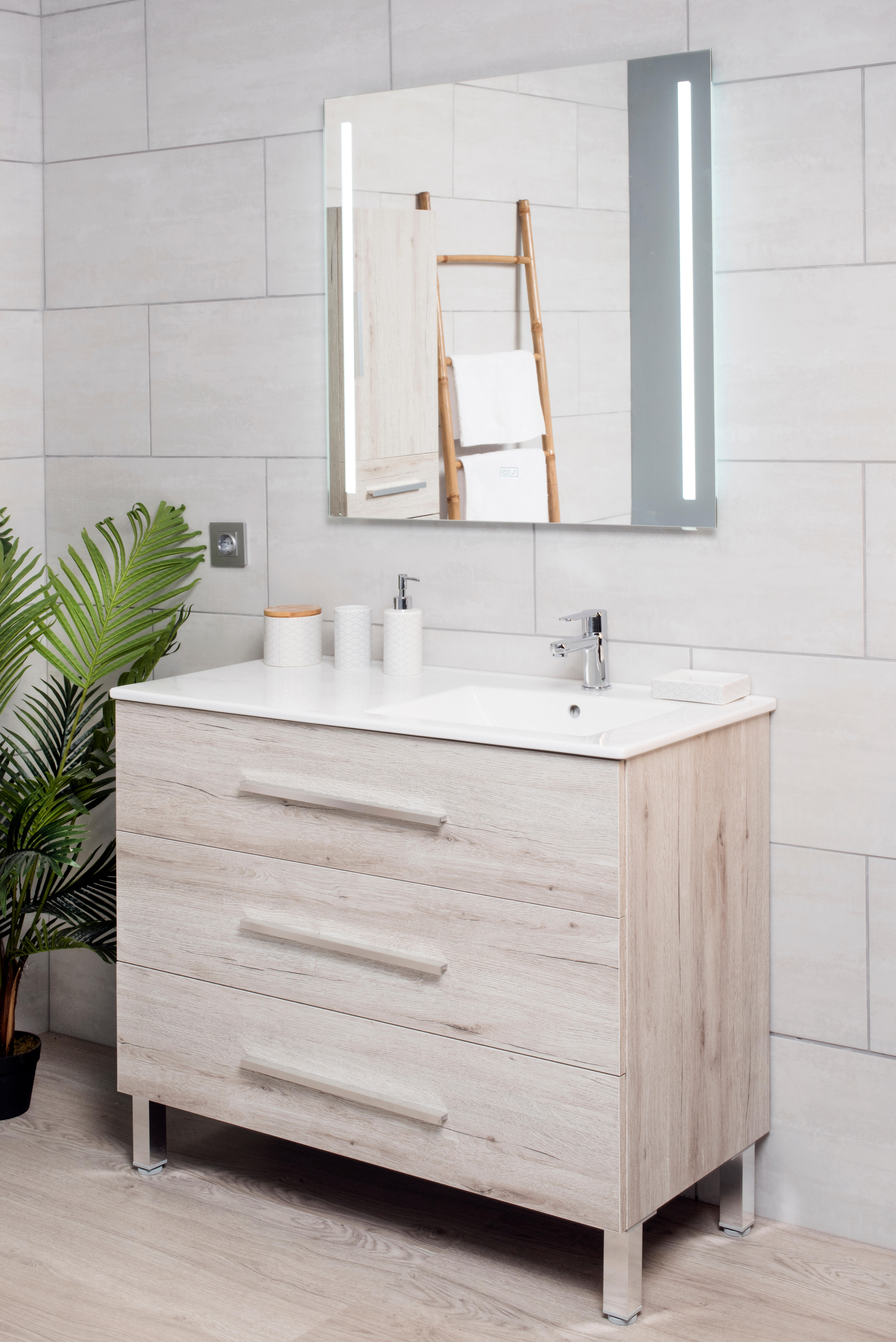 Espejo de baño con luz LED  Phone Call  con antivaho, táctil, altavoz, , bluetooth,  60x80cm - 5