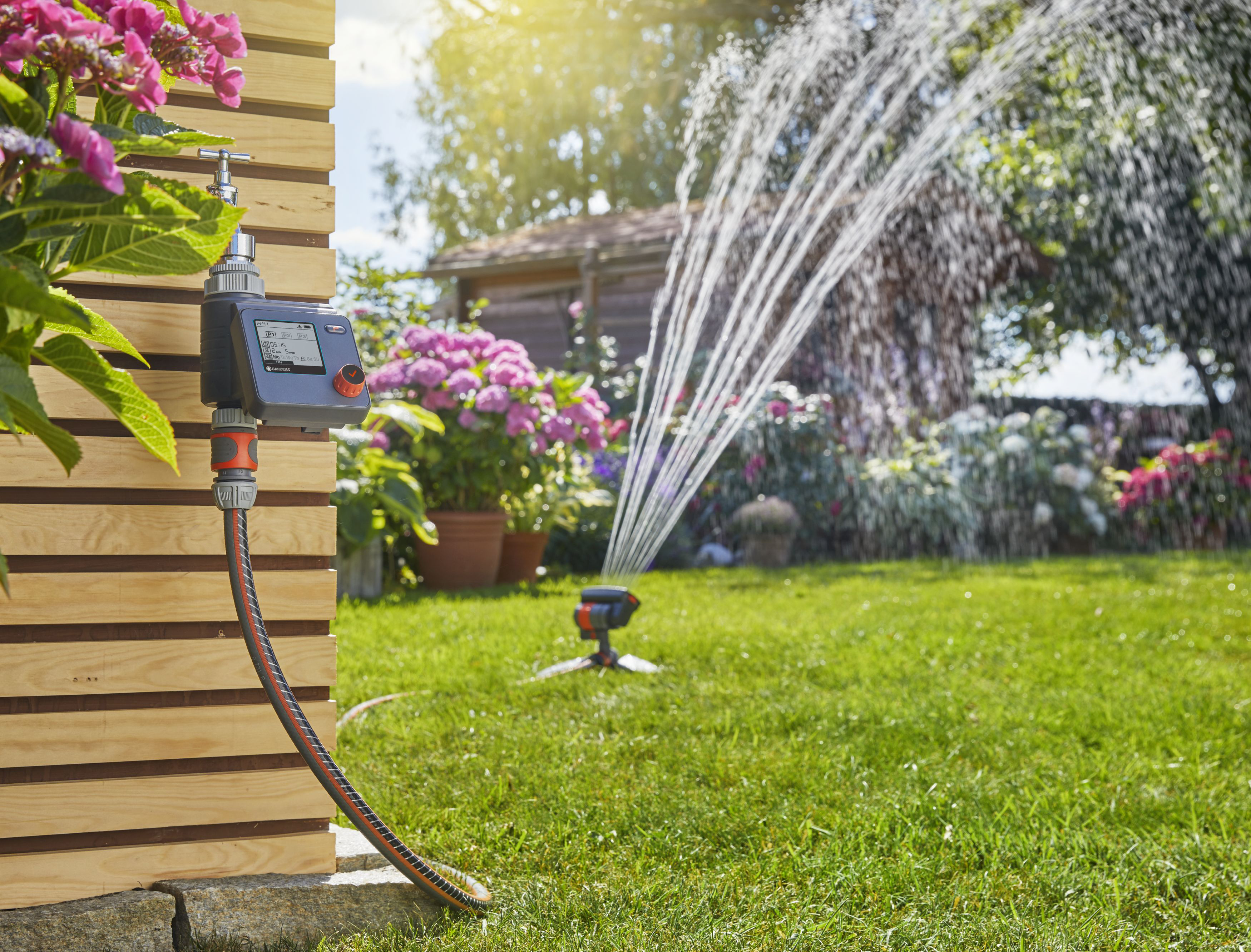 Programmatore per rubinetto batteria GARDENA Computer per irrigazione SELECT 1 via - 3