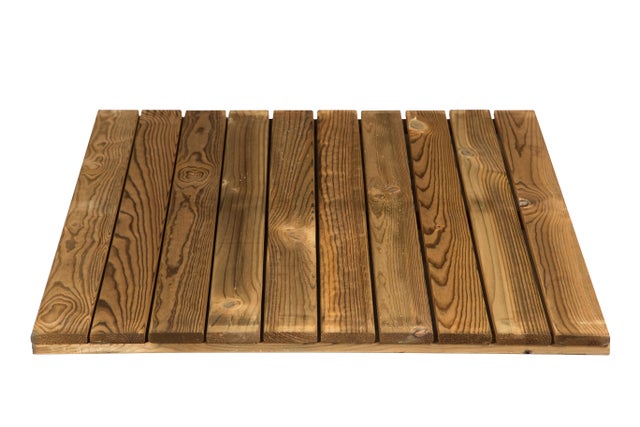 Deck pinho 40mm 100x100cm castanho