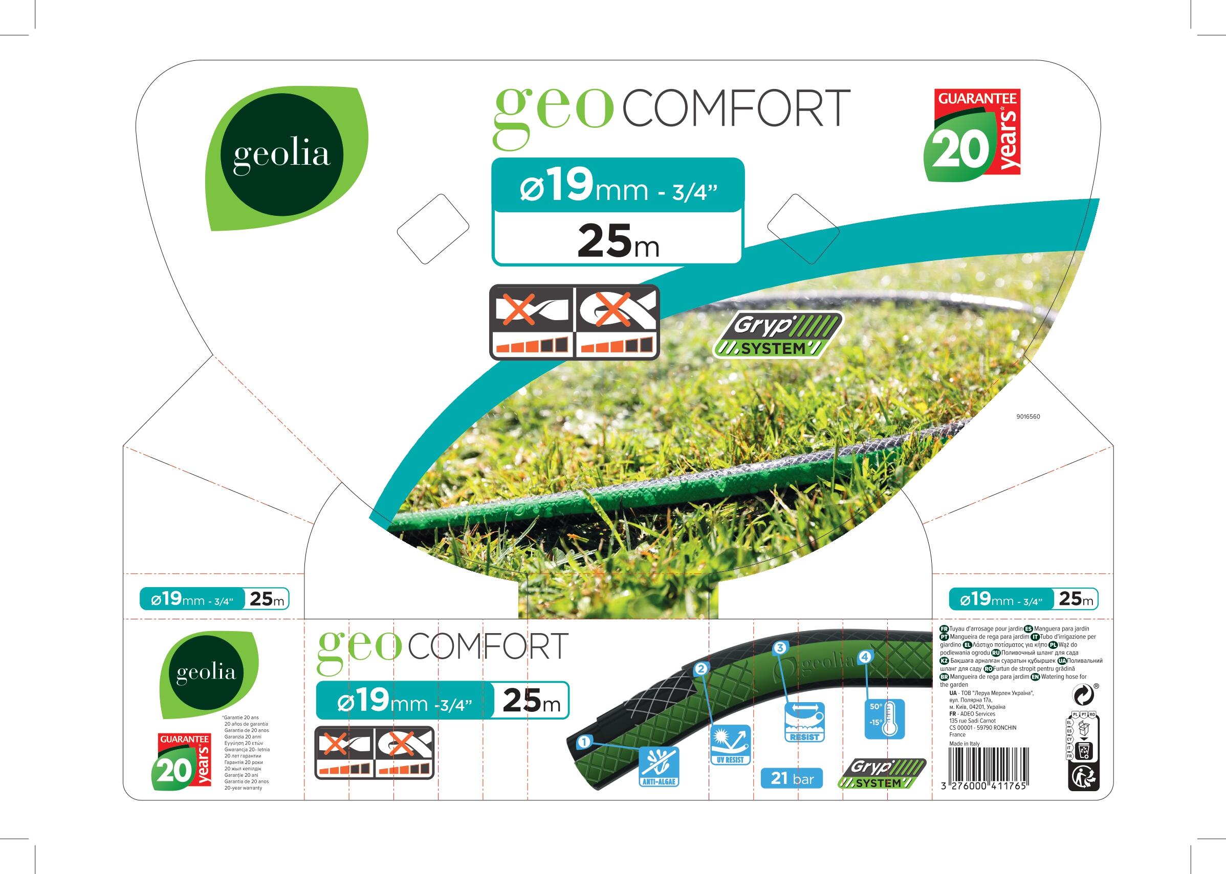 Manguera geolia comfort de ø19 mm y 25 m de longitud