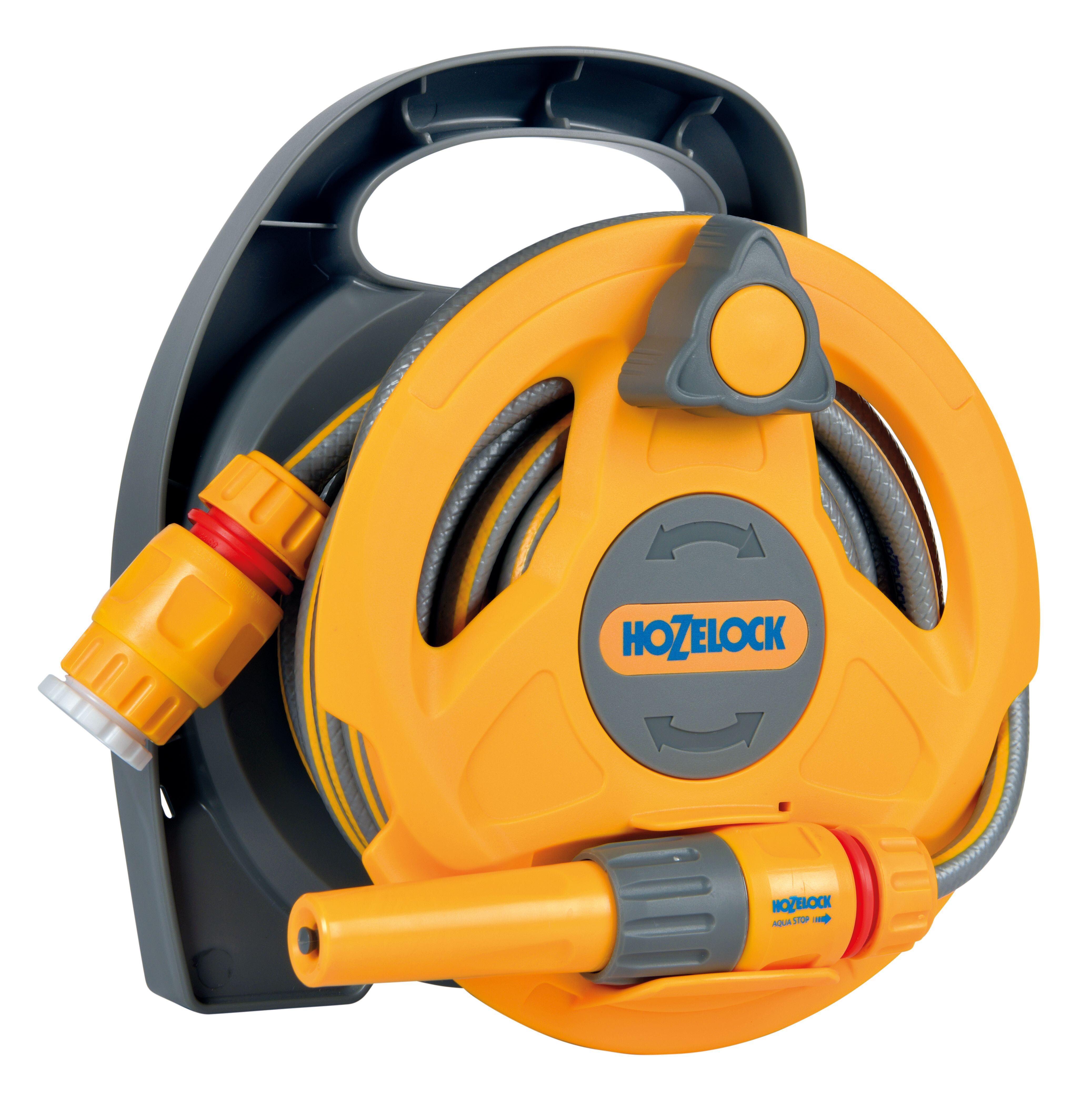 Enrollador de pared micro reel evolution hozelock con manguera de 10 m