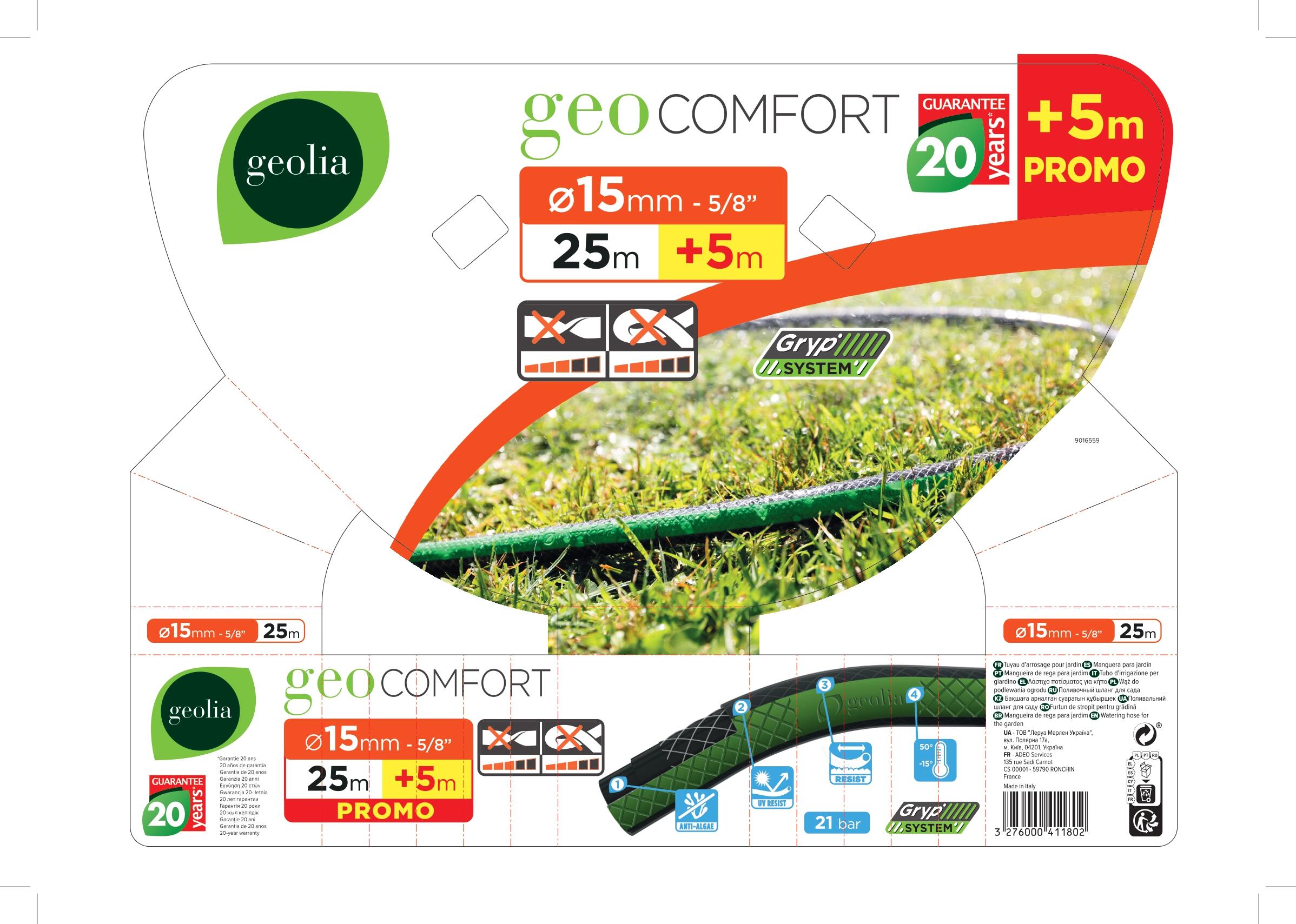 Manguera GEOLIA Comfort de PVC de 15 mm de ø y 30 m de longitud - 2