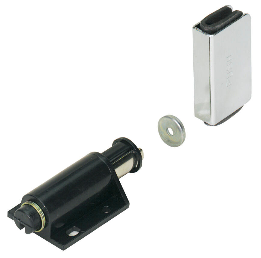 Loqueteau magnétique noir plastique HETTICH, L.34 x l.28 mm - 2