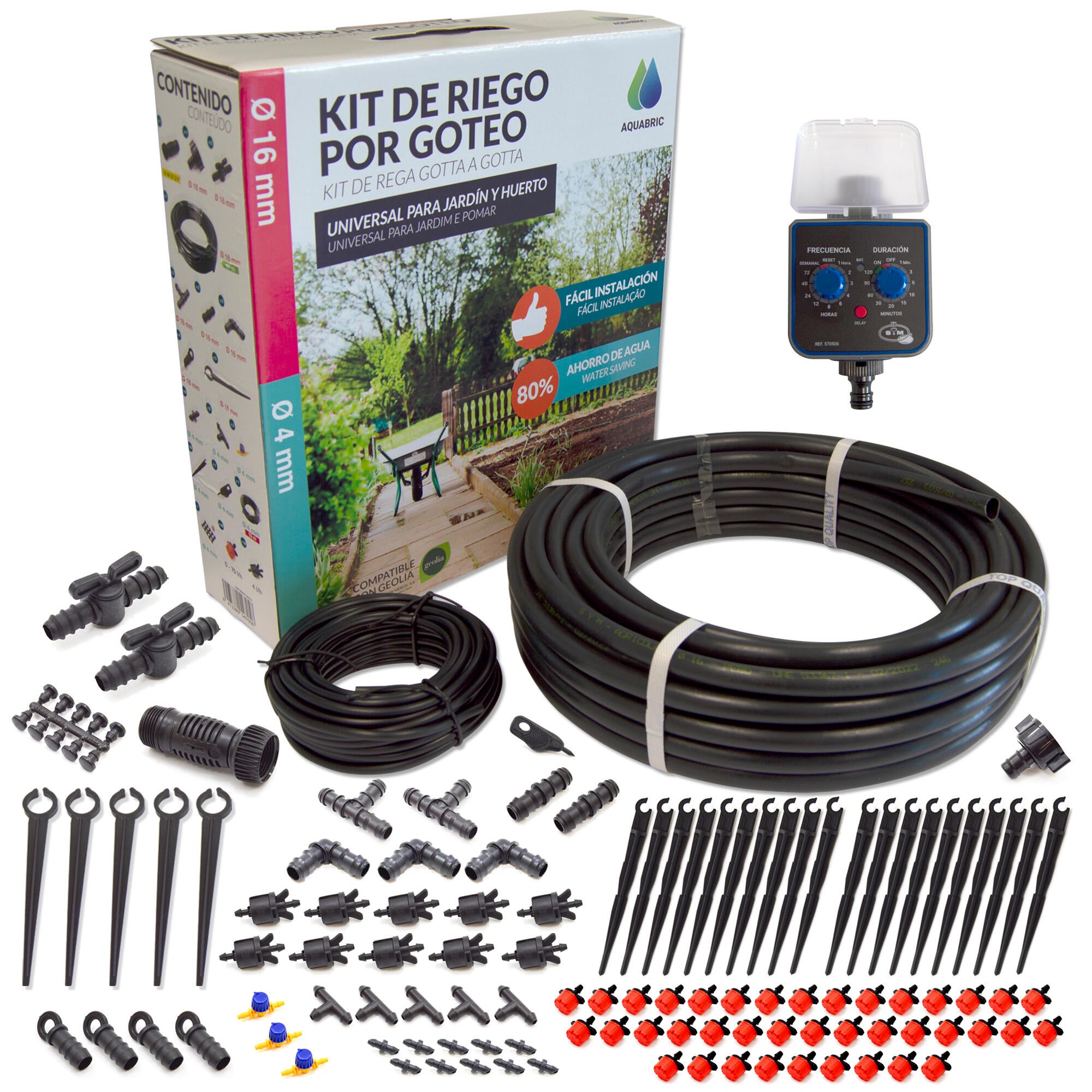 Kit completo de riego por goteo + programador - 4