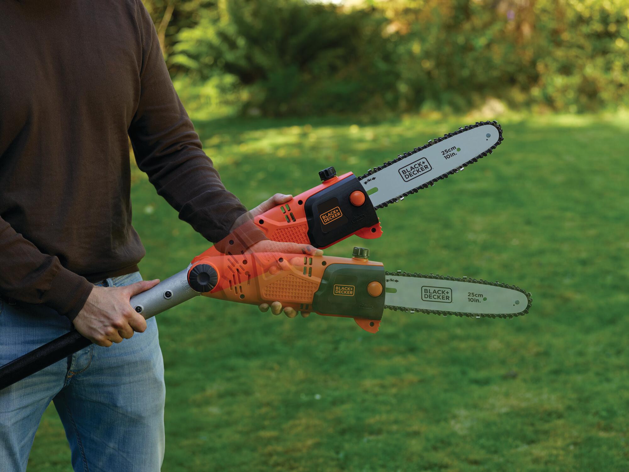 Motosierra pértiga eléctrica BLACK + DECKER Ps7525-Qs 800.0W 25.0 cm largo espad - 10