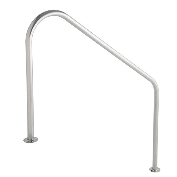Barandilla qp para piscina 2 curvas con pletina 122 cm