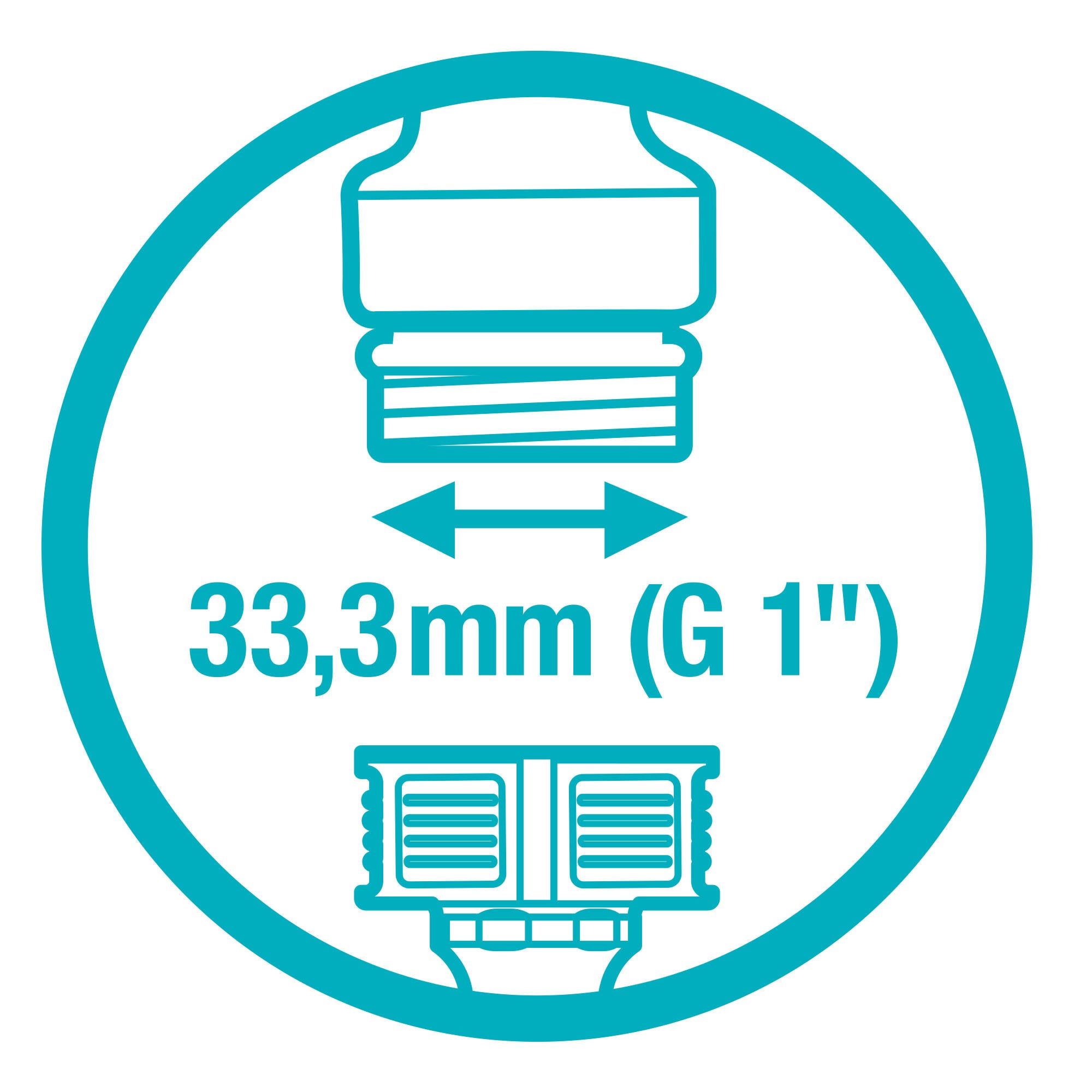 Raccordo per rubinetto da avvitare in abs GARDENA Presa 33,3 mm (G 1