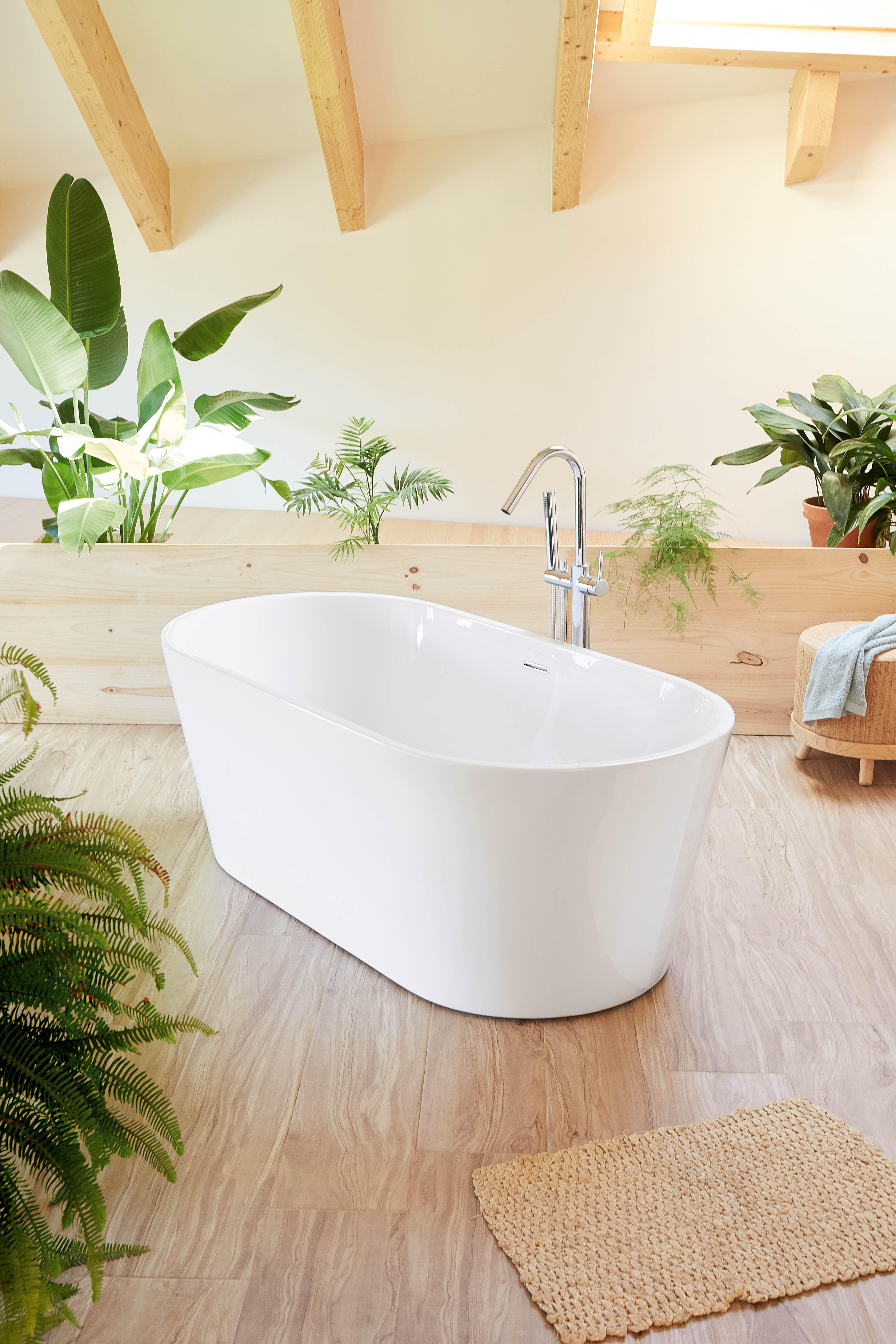 Bañera isla Diane blanco brillo 170x80 cm - 6