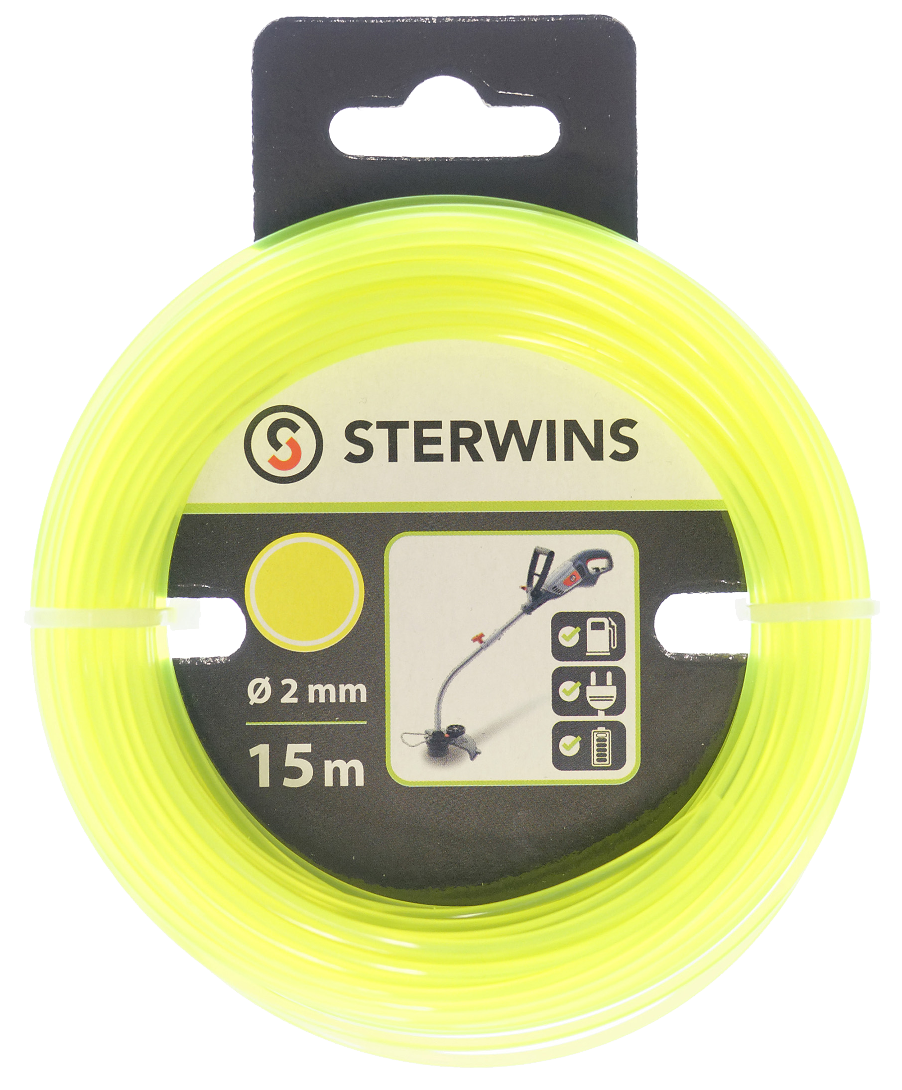 Hilo para cortabordes o desbrozadoras sterwins 15 m 2 mm