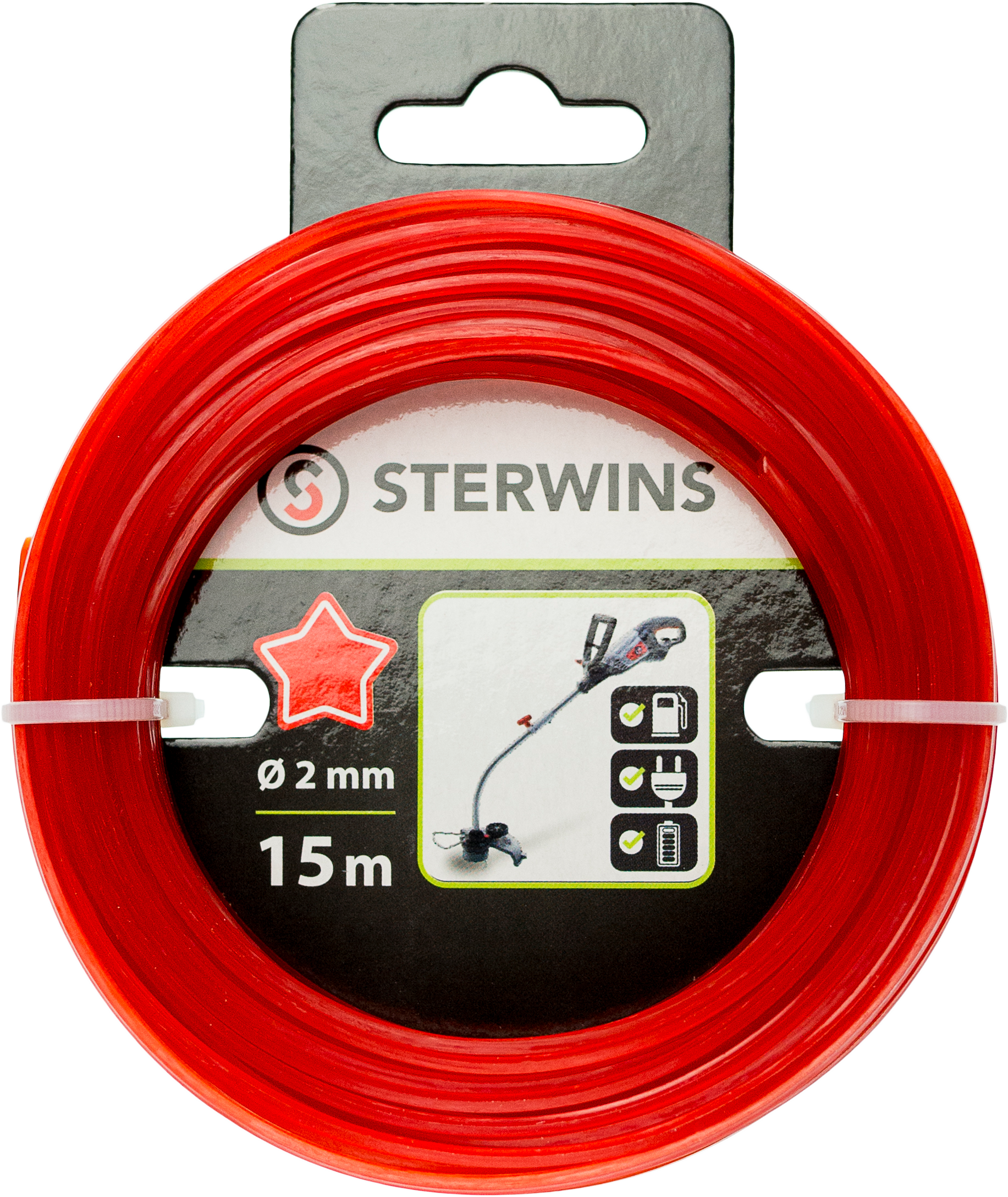 Hilo para cortabordes o desbrozadoras sterwins 15 m 2.5 mm