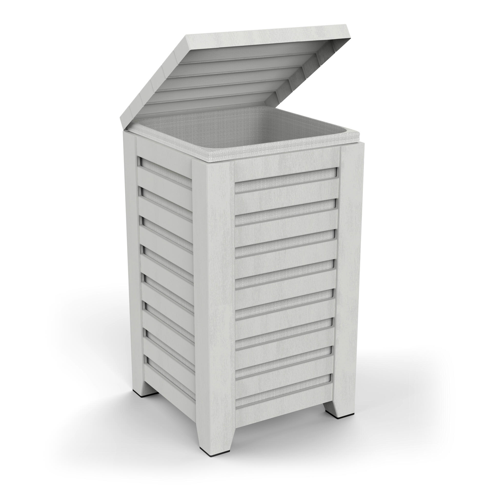 Portabiancheria Aperto PRIMV 50L - Bianco, Traforato, Aerazione Panni, Made In Italy - Foto 2