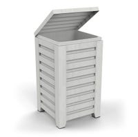 Portabiancheria Aperto PRIMV 50L - Bianco, Traforato, Aerazione Panni, Made In Italy - Foto 2