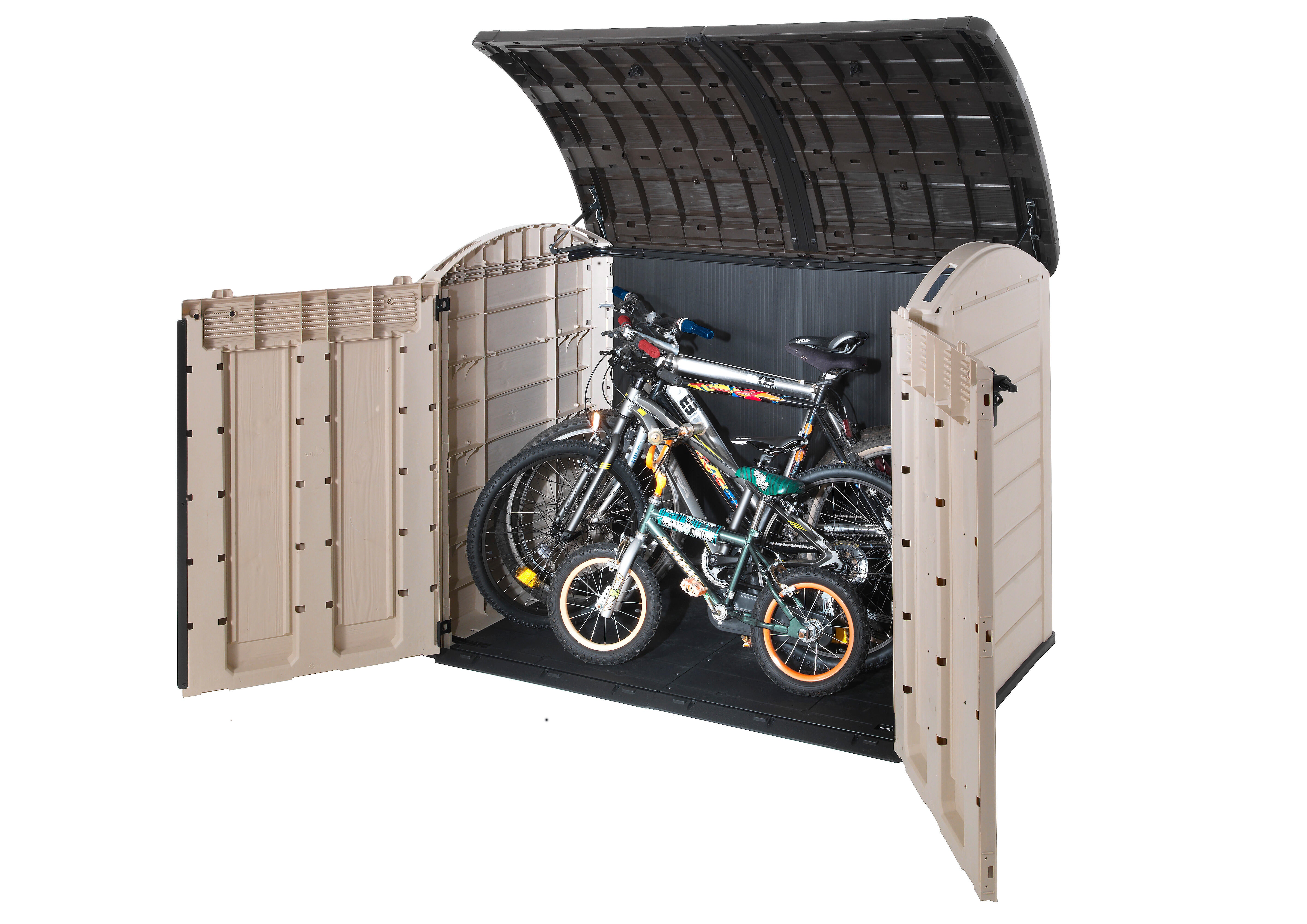Arcón de resina para exterior KETER WOODLAND ULTRA 177 x 134 x 113 cm y capacidad de 2000 L - 8