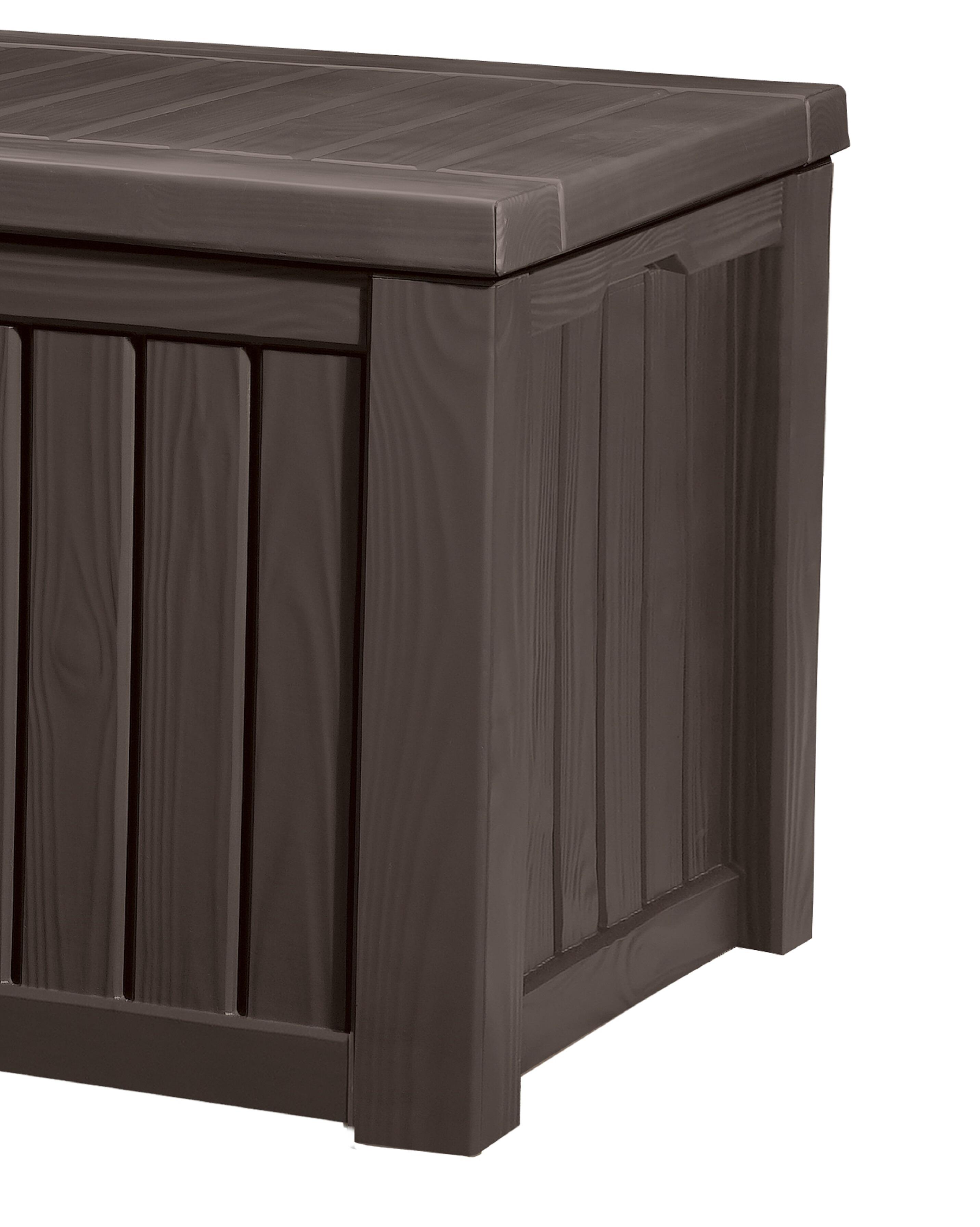 Arcón de resina para exterior KETER ROCKWOOD 72.4 x 64.4 x 72.4 cm y capacidad de 570 L - 16