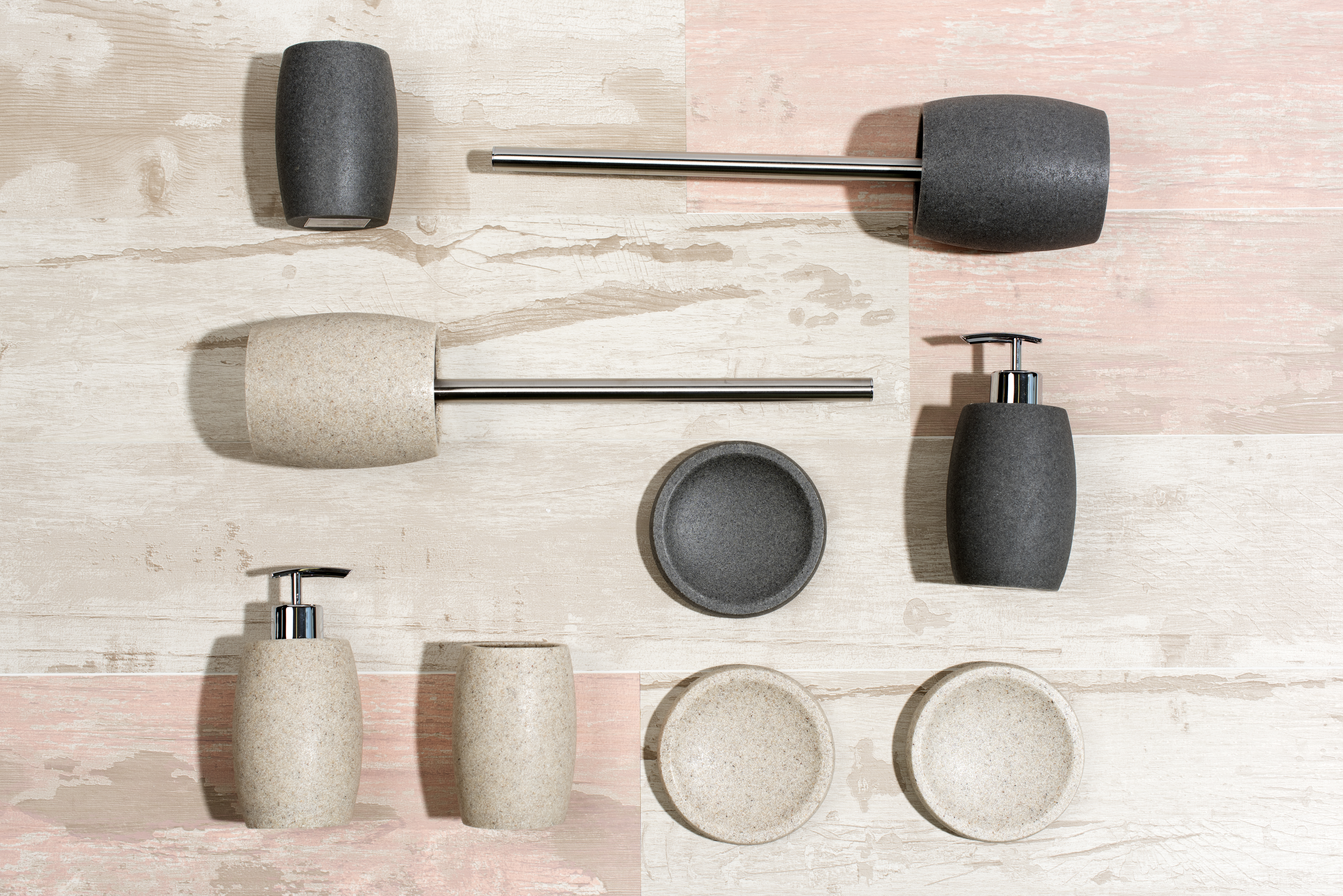 Portascopino sand H 40 cm in pet (polietilene tereftalato) grigio - 2