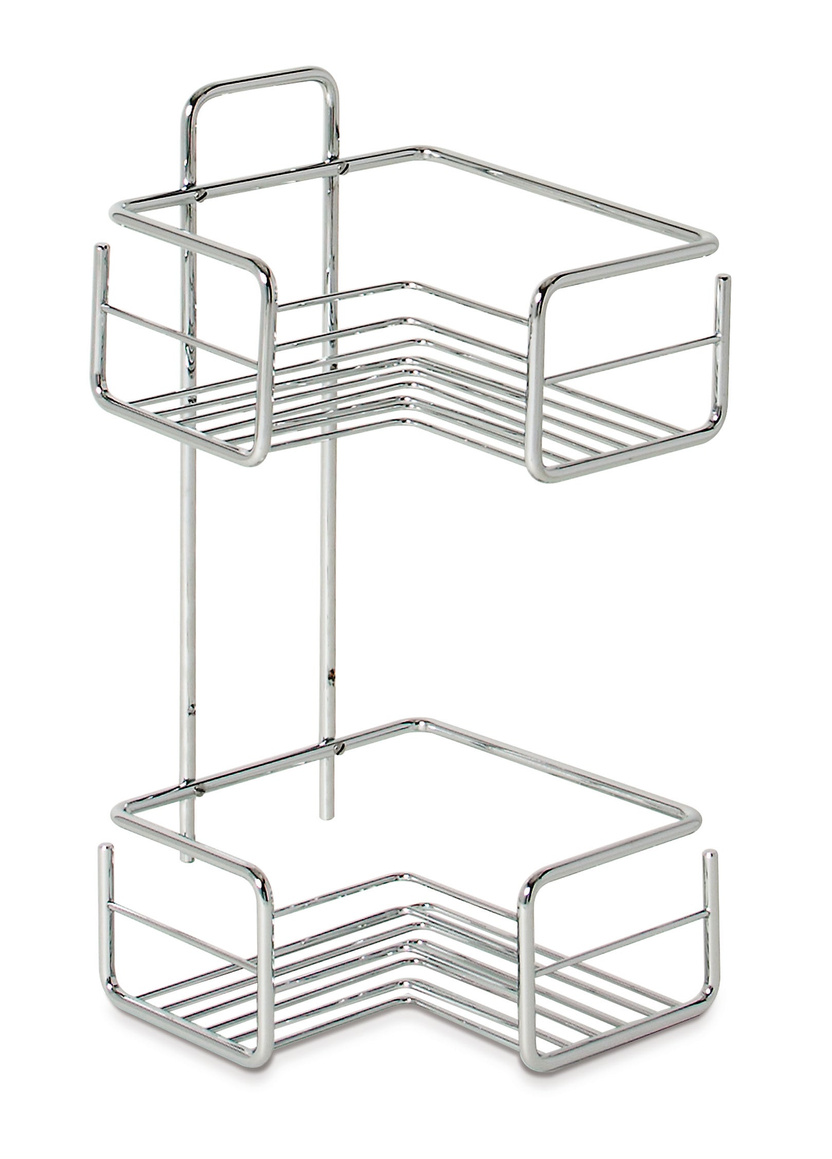Rinconera para ducha plata 21x45x10 cm