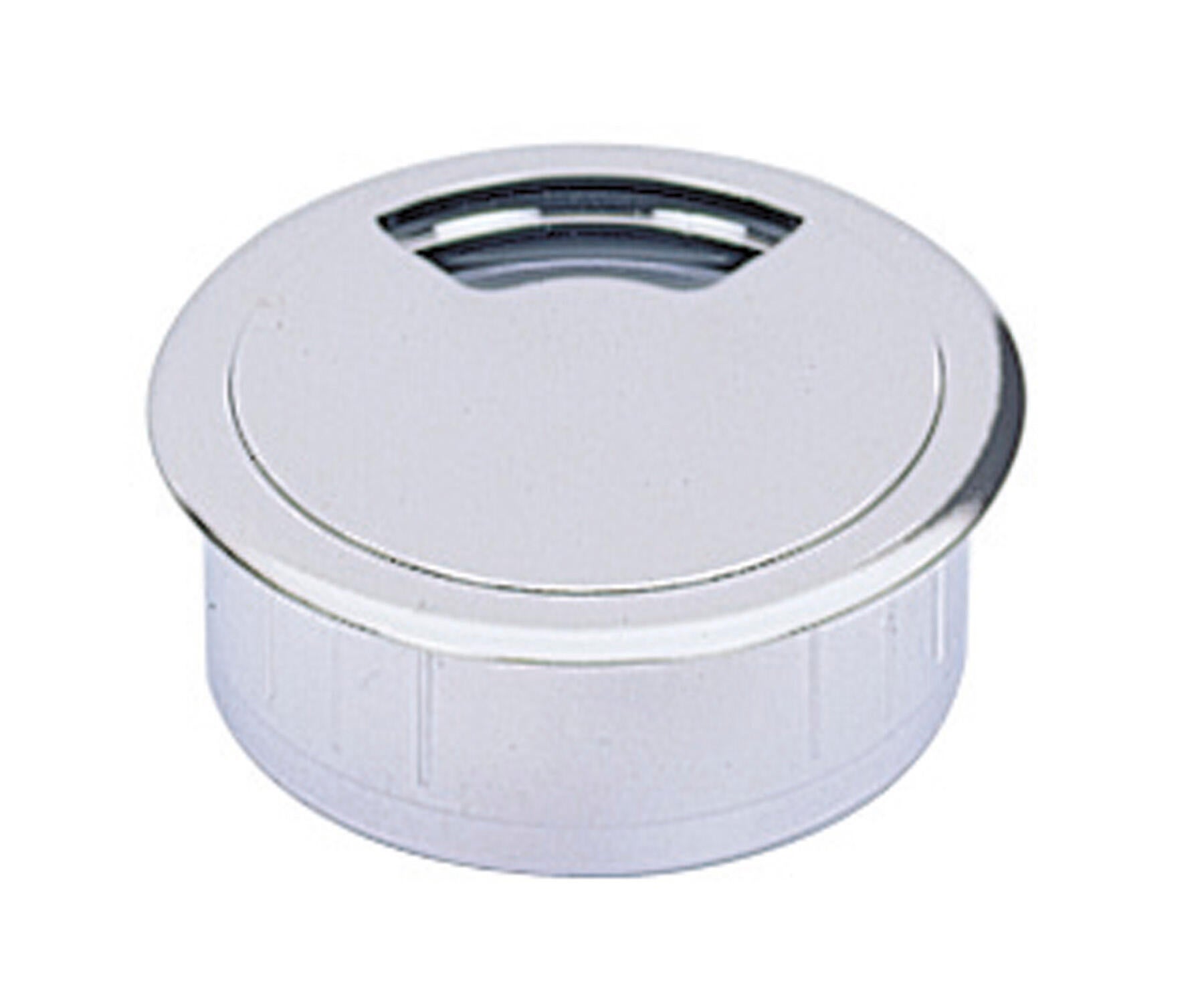 Passe-fil plastique gris métallisé HETTICH, 60 mm - 2