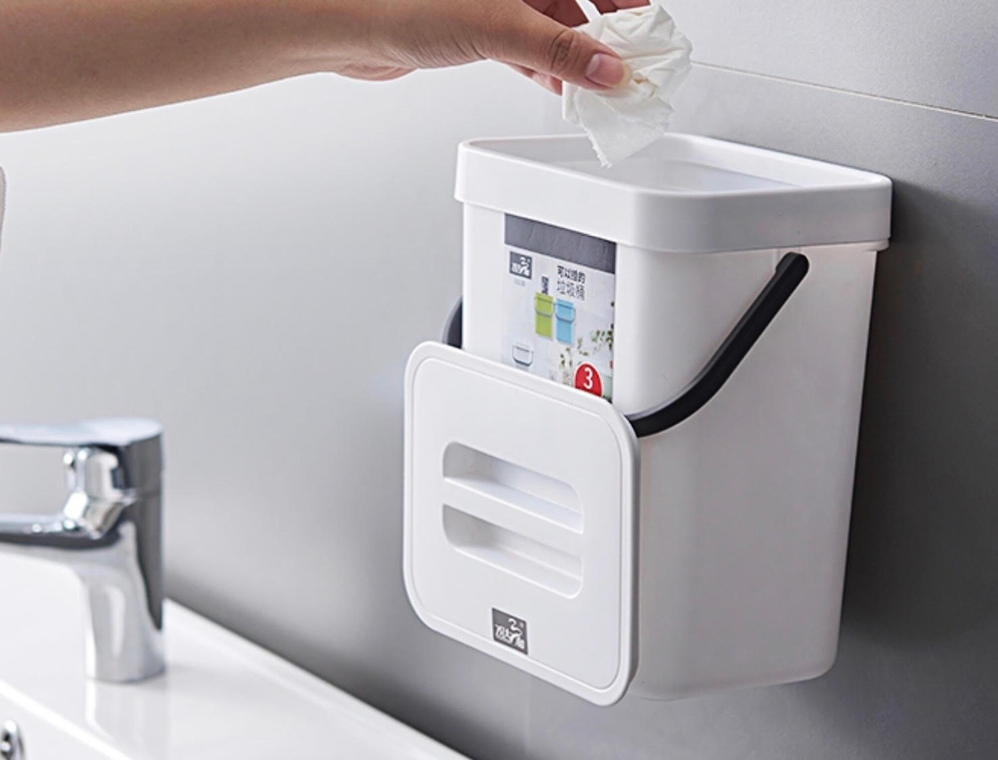 Papelera baño fancy blanco 3l