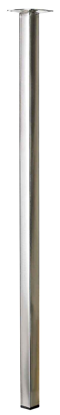 Pied de table carré Hettich, acier brossé, 2.5x2.5 cm x hauteur 70 cm - 5