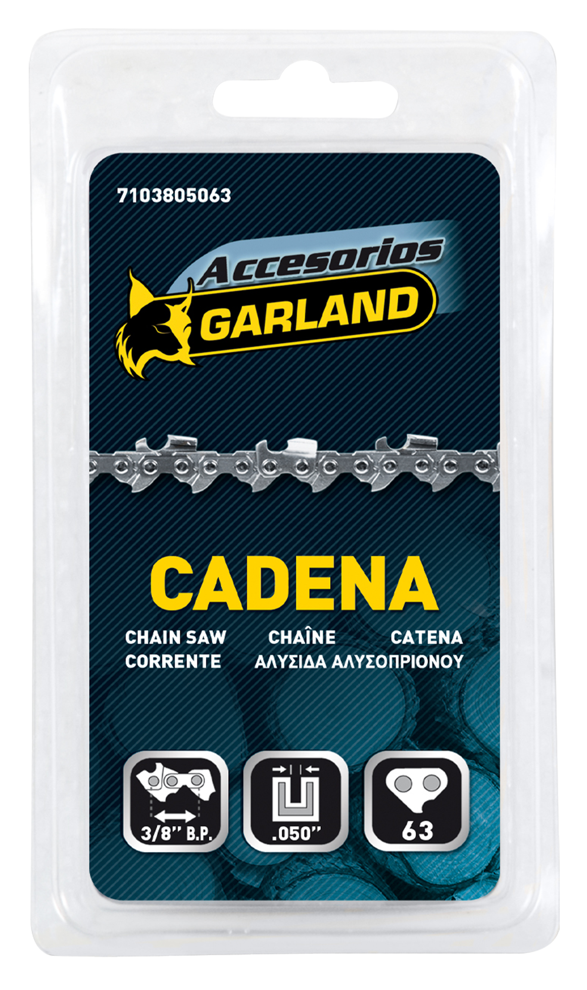 Cadena de motosierra garland cadena 63e de 63 eslabones