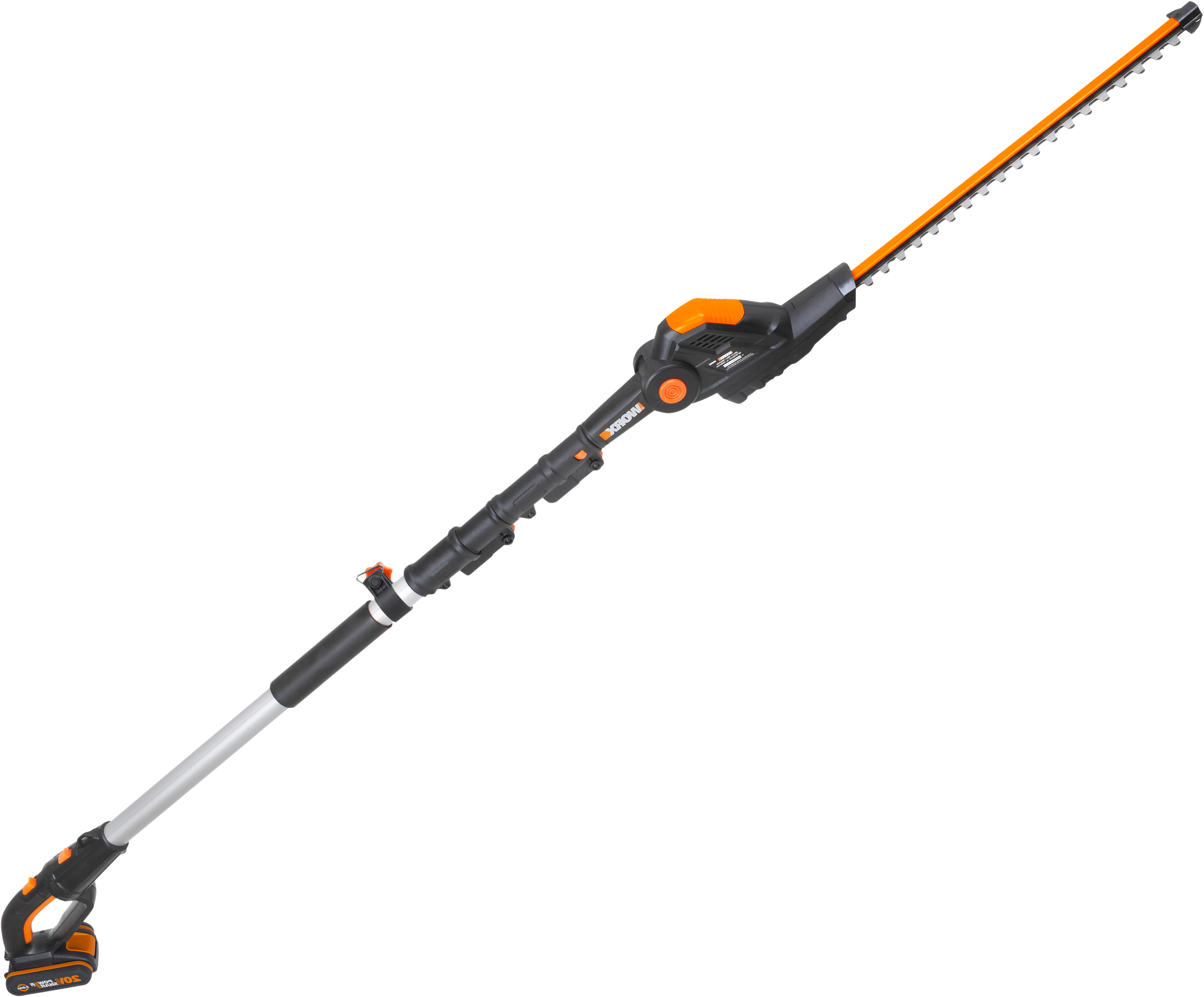 Corta seto pértiga con batería worx worx 20v 45 cm largo cuchilla