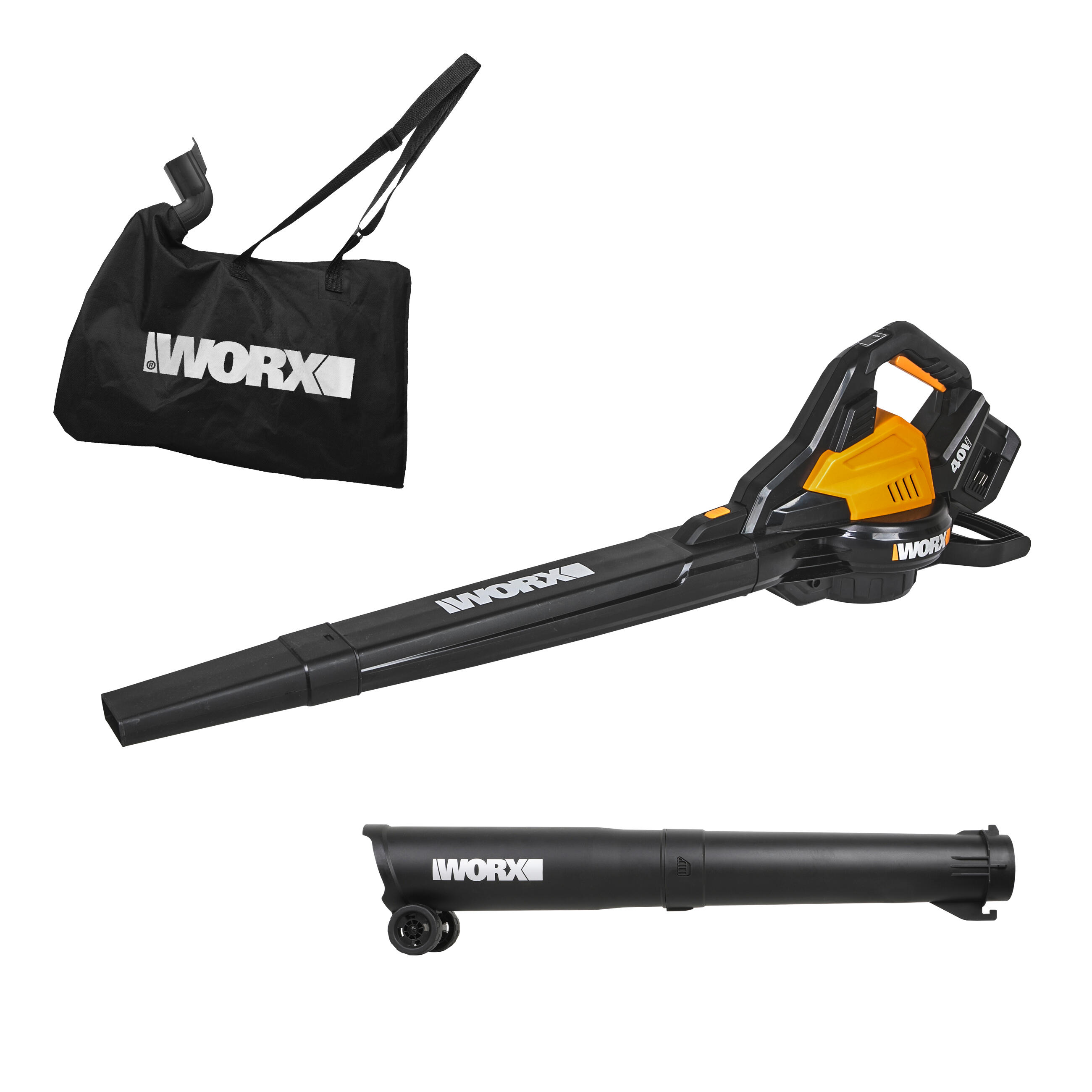 Aspirador soplador triturador de batería 40v (2x20v) worx powershare sin batería