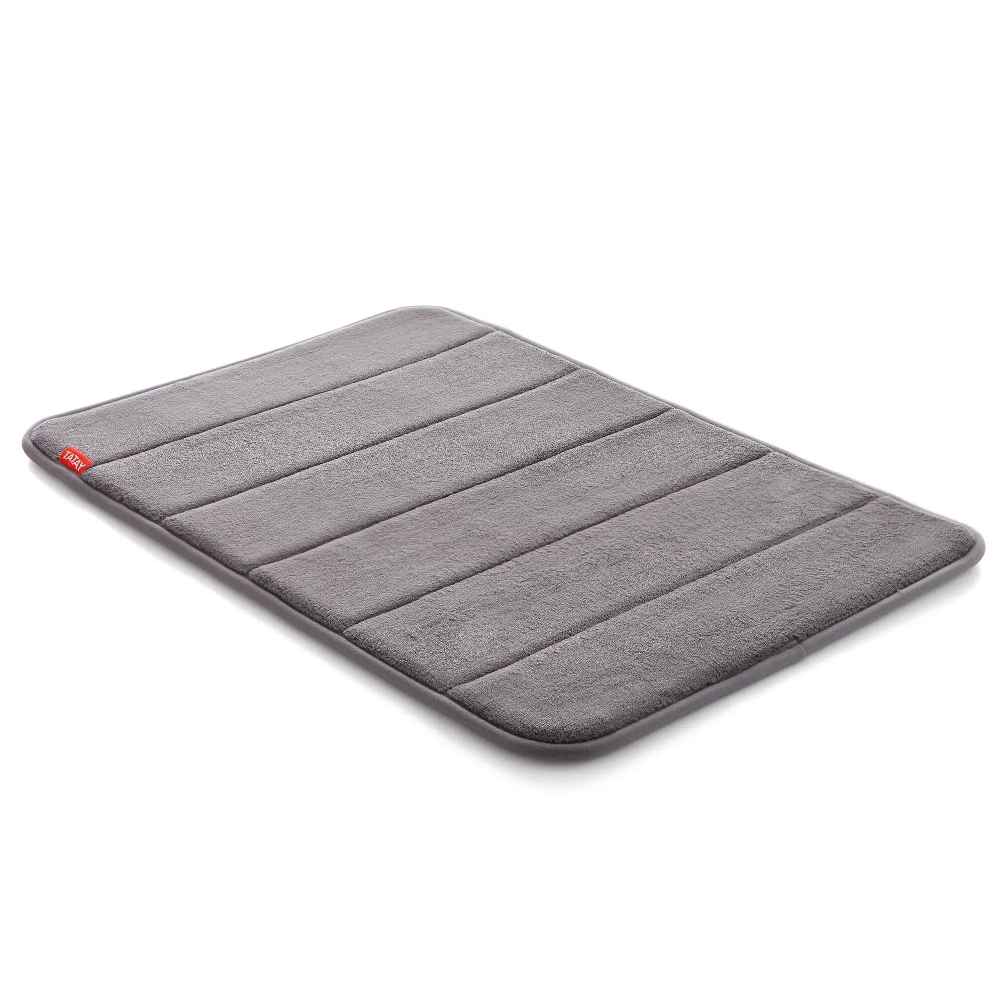 Alfombra de baño rectangular nuvola 40x60 cm gris