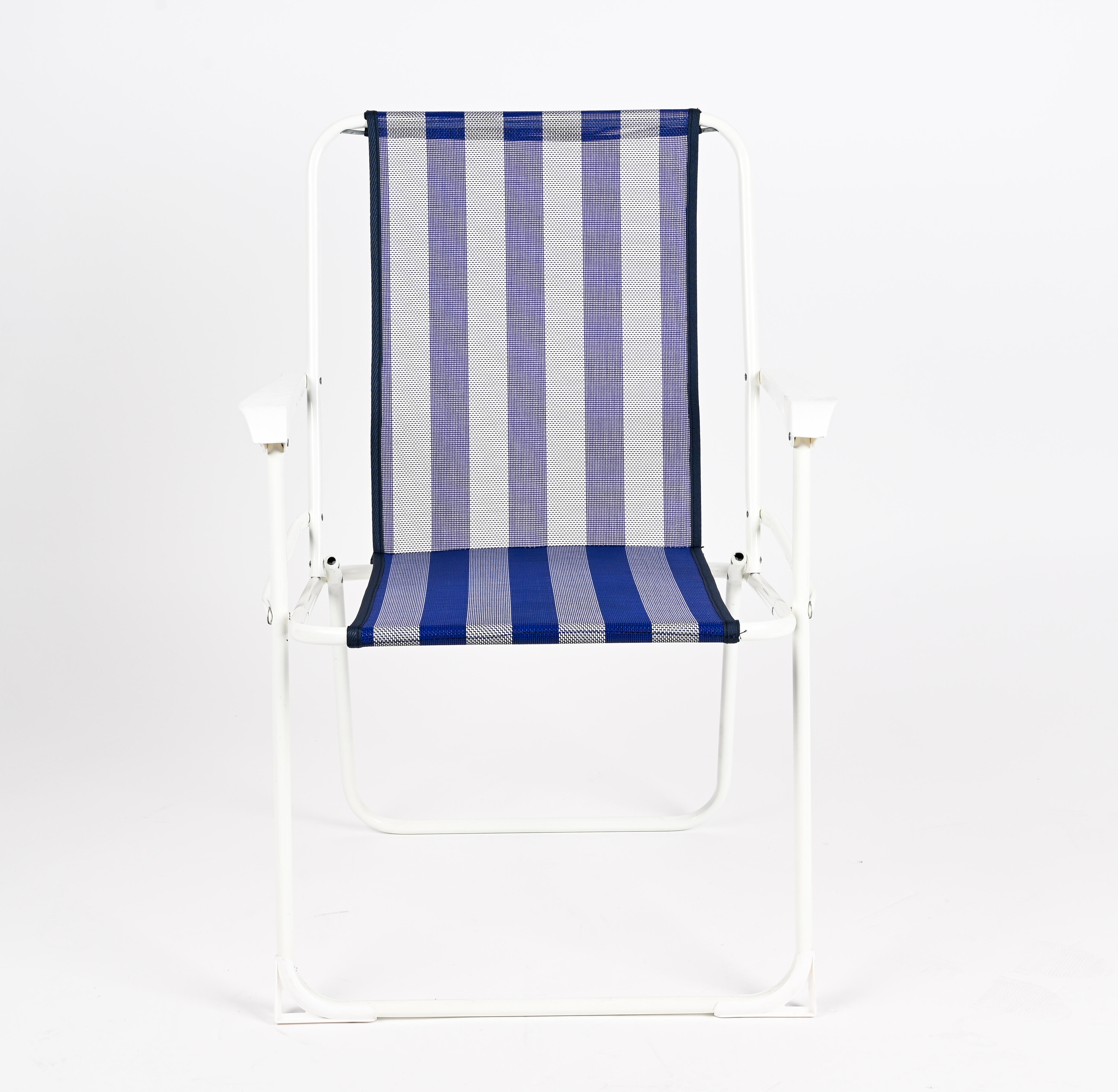 Silla plegable de playa de metal y textileno Basic azul - 3