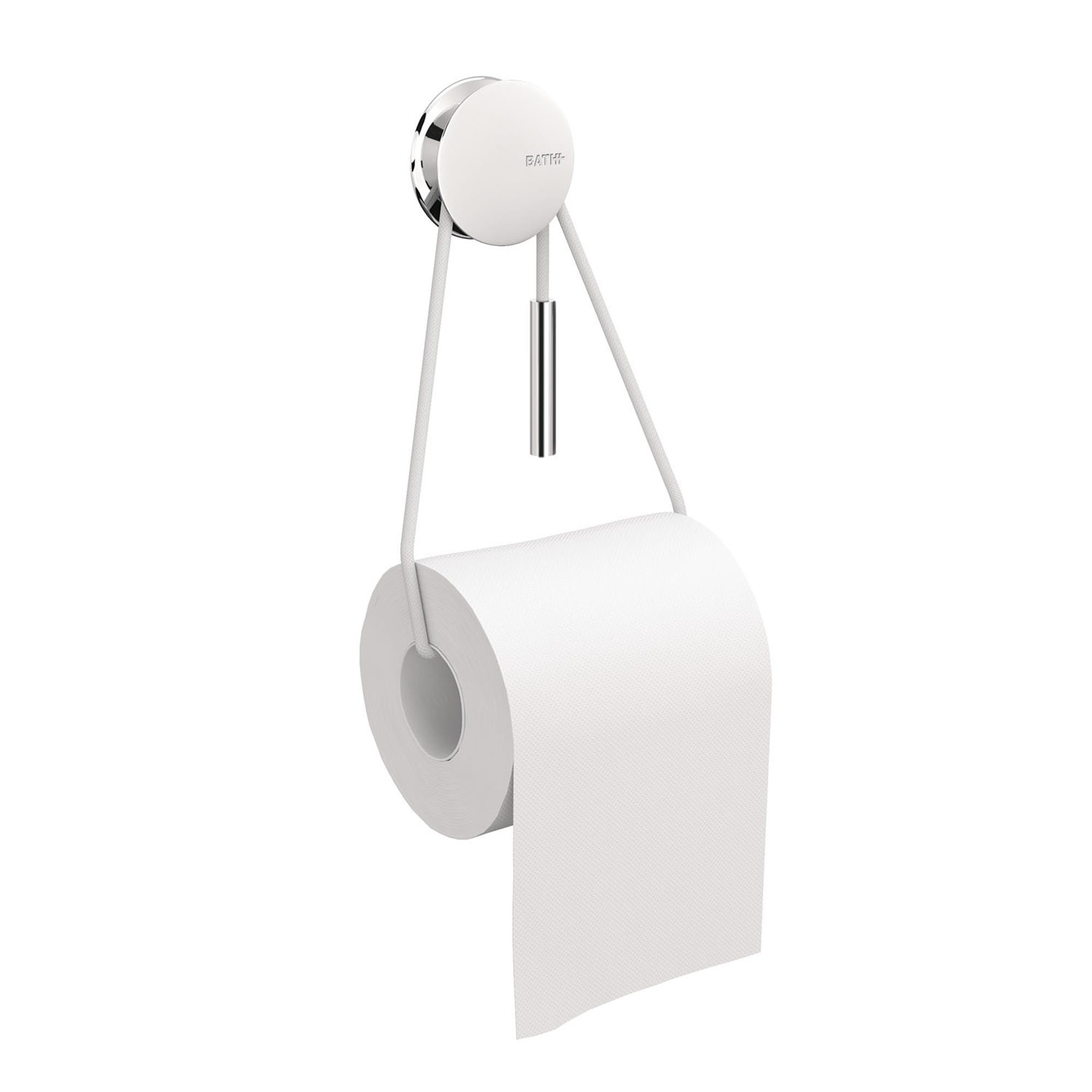Portarrollo wc diabolo blanco brillante 5x5 cm