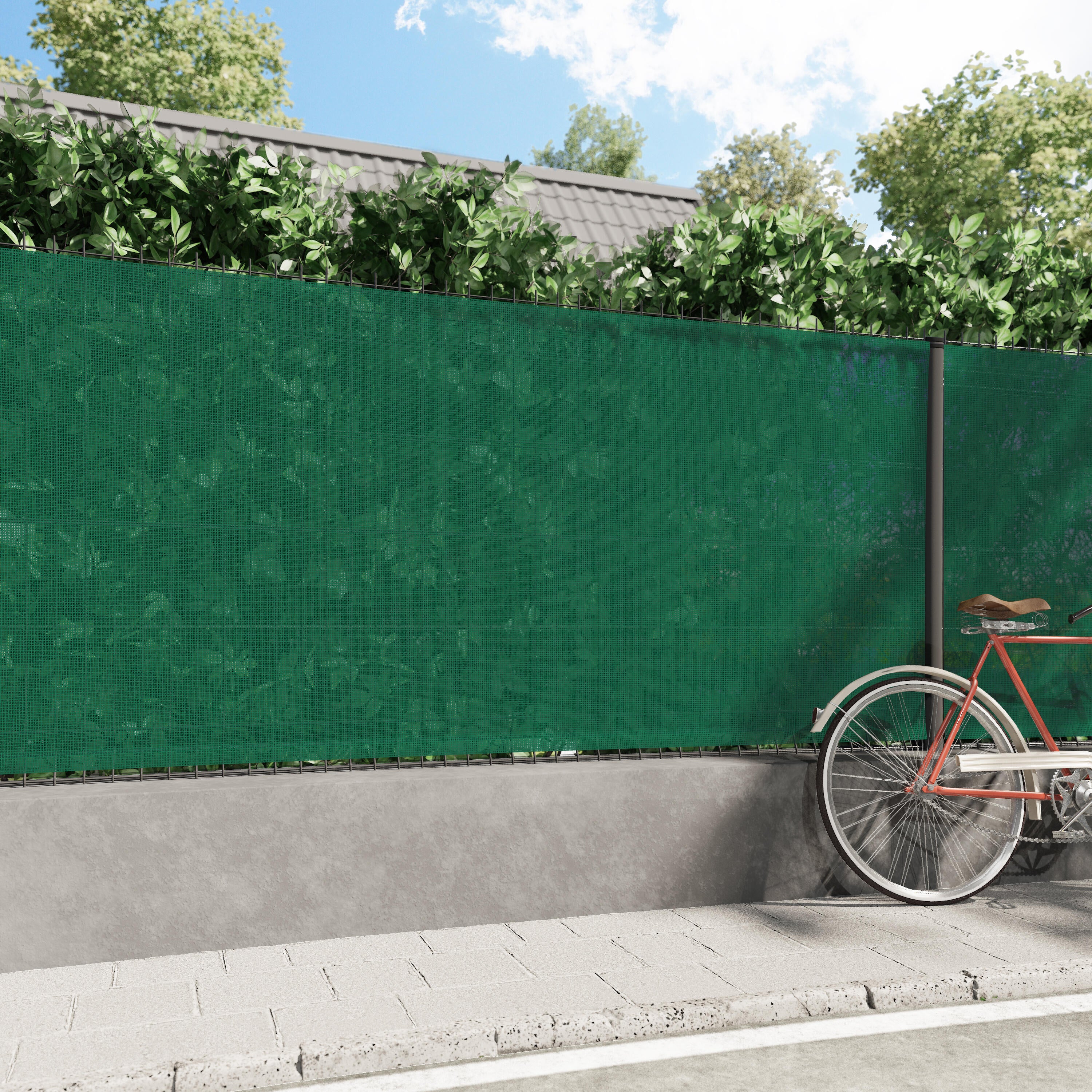 Rete ombreggiante in Polietilene alta densità NATERIAL L 10 x H 1.5 m verde - 2