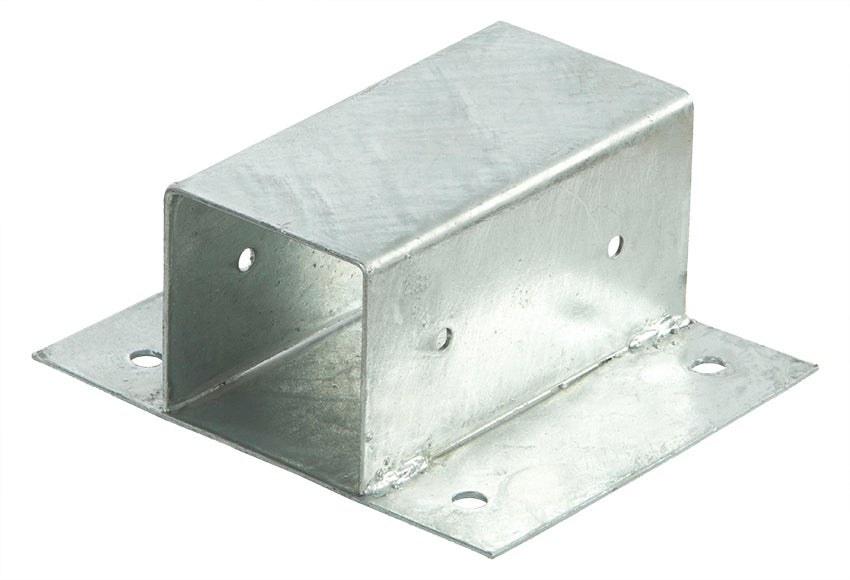 Soporte poste para de acero para poste de 7 x 7 cm