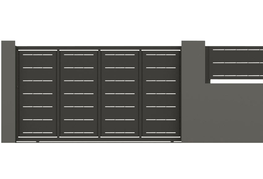 Puerta corredera doorself lines 400x200 cm gris forja