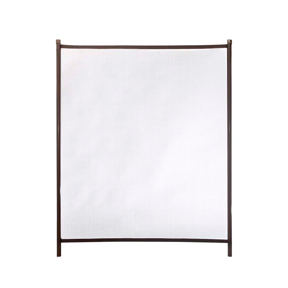 Valla de seguridad desmontable de poliéster / pvc marrón 125x100 cm