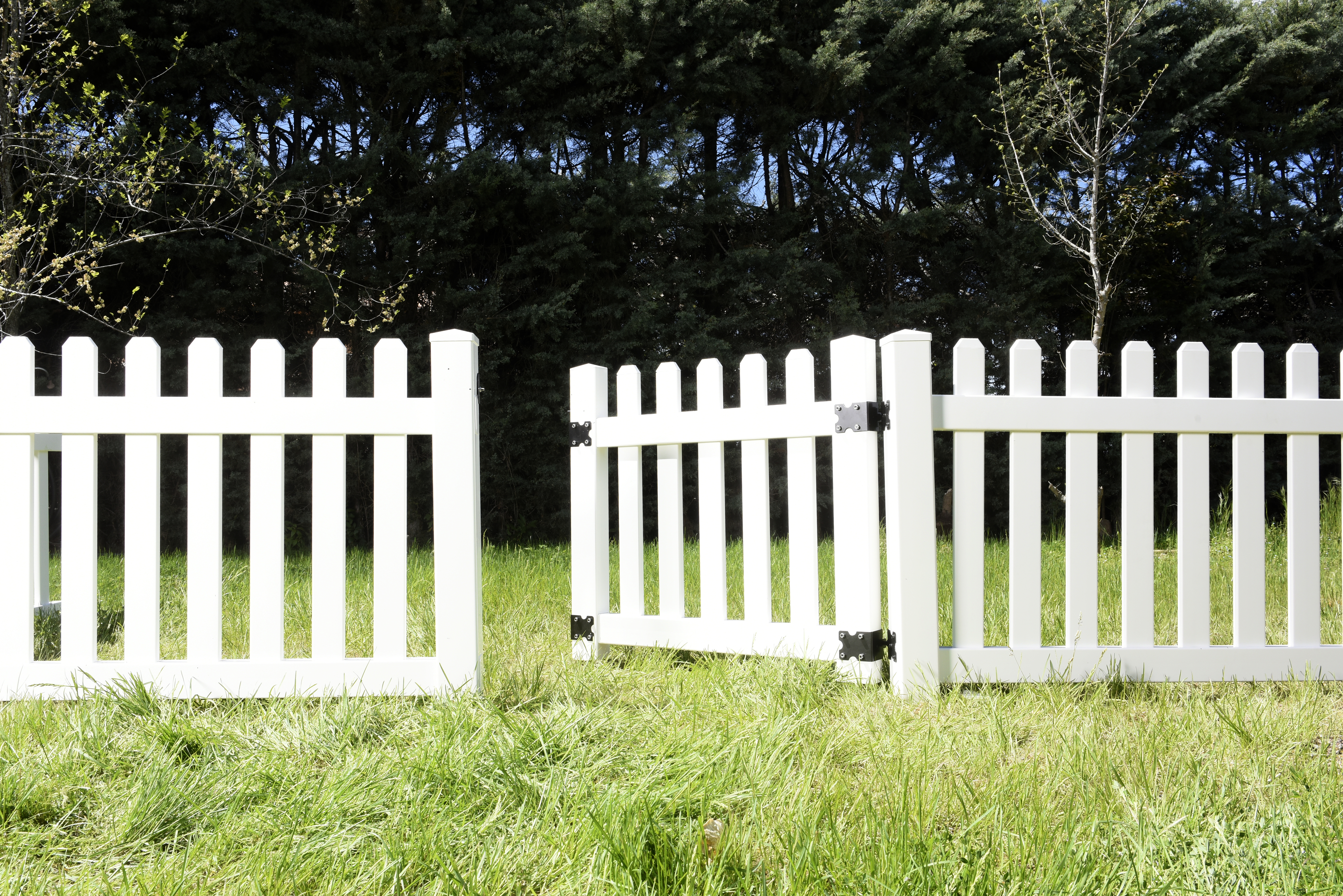 Valla de PVC blanca de 76x180 cm - 5