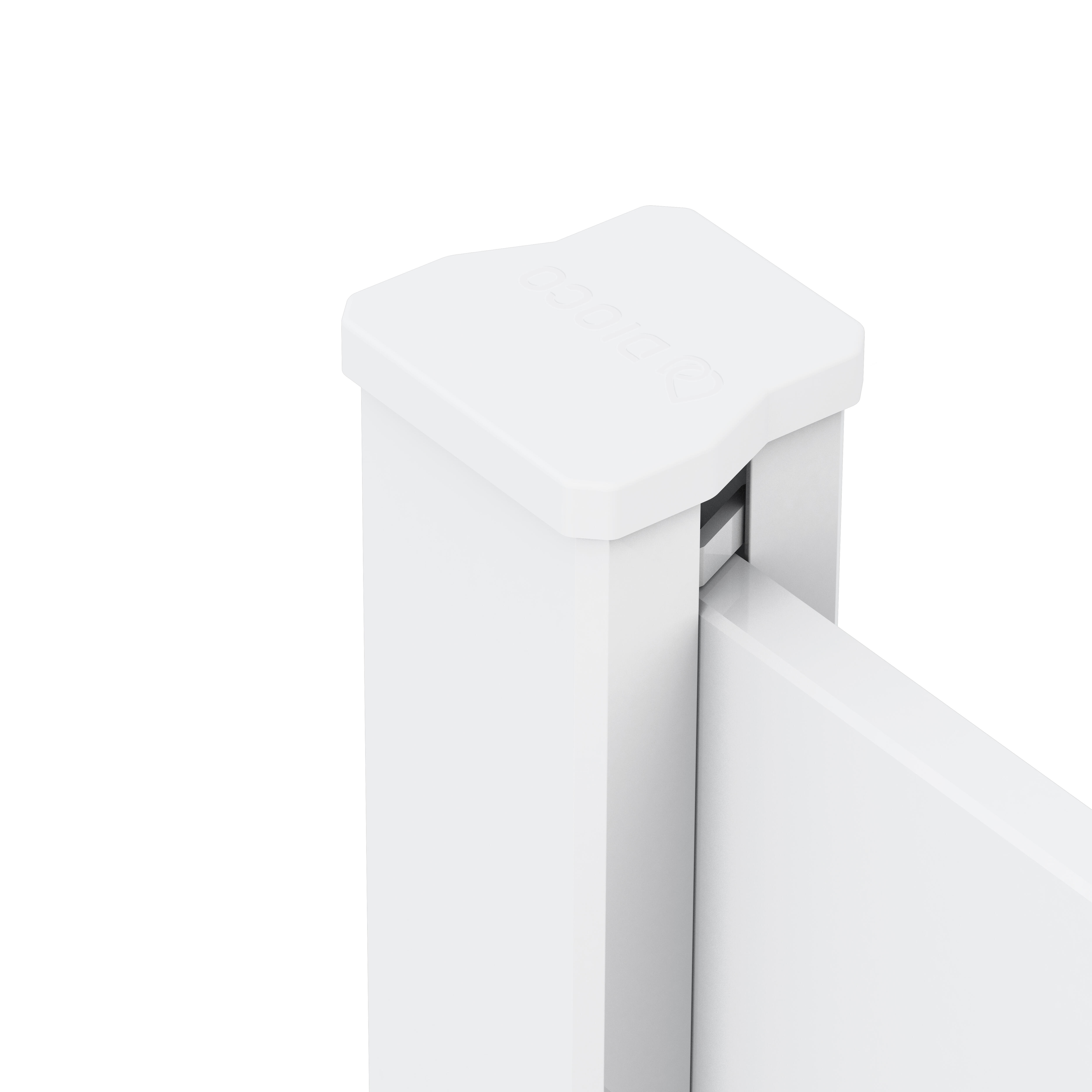 Pack de sujeciones y tornillería de aluminio blanco para valla - 10