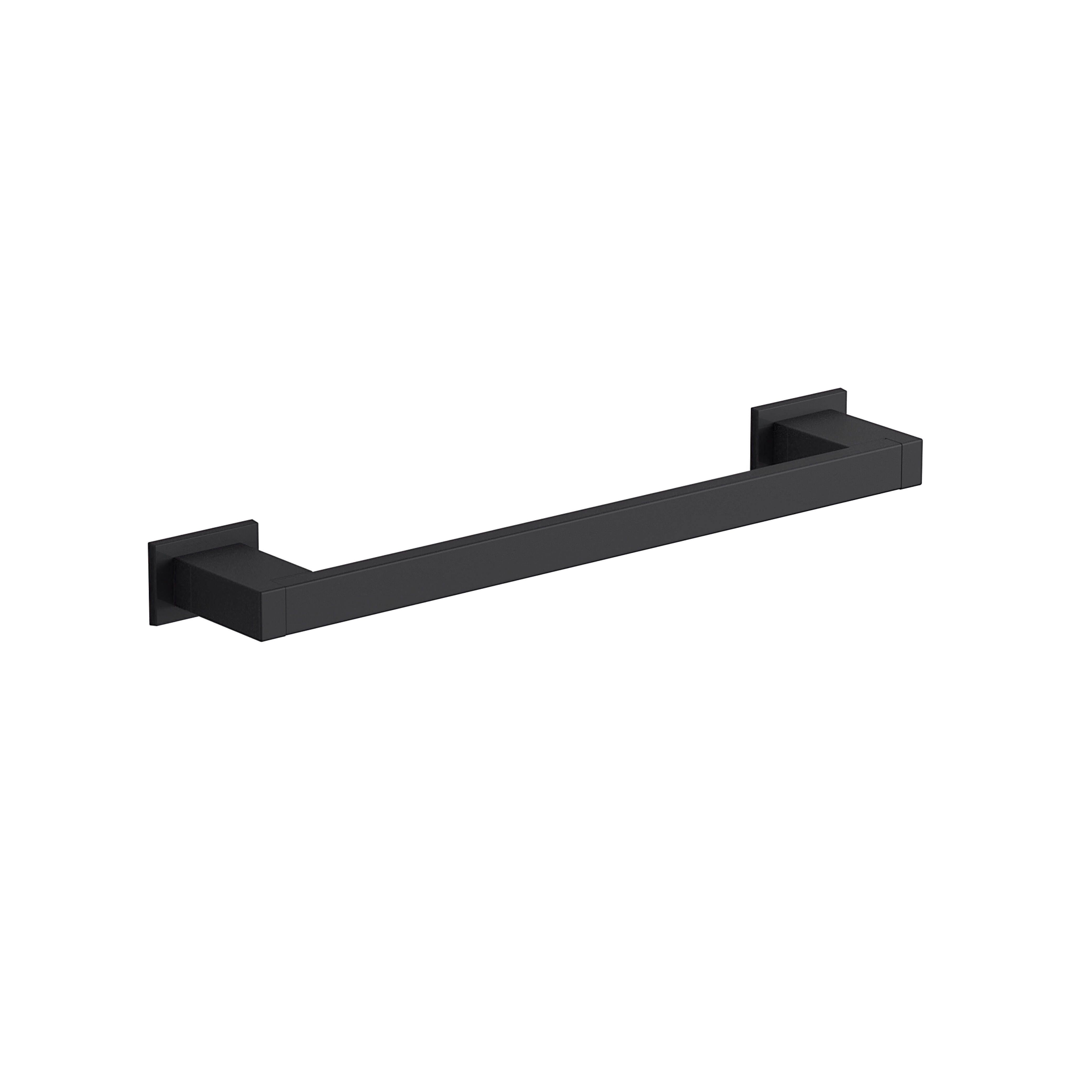 Toallero atornillar, encolado kubo negro 30x2.4 cm