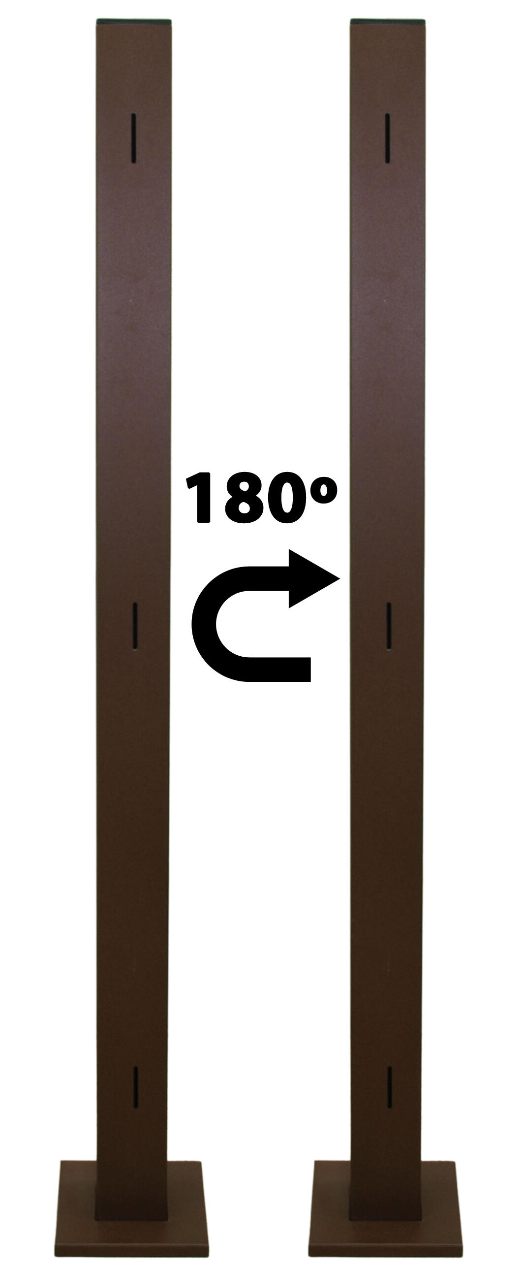 Poste de alineación acero galvanizado marrón 150x13 cm