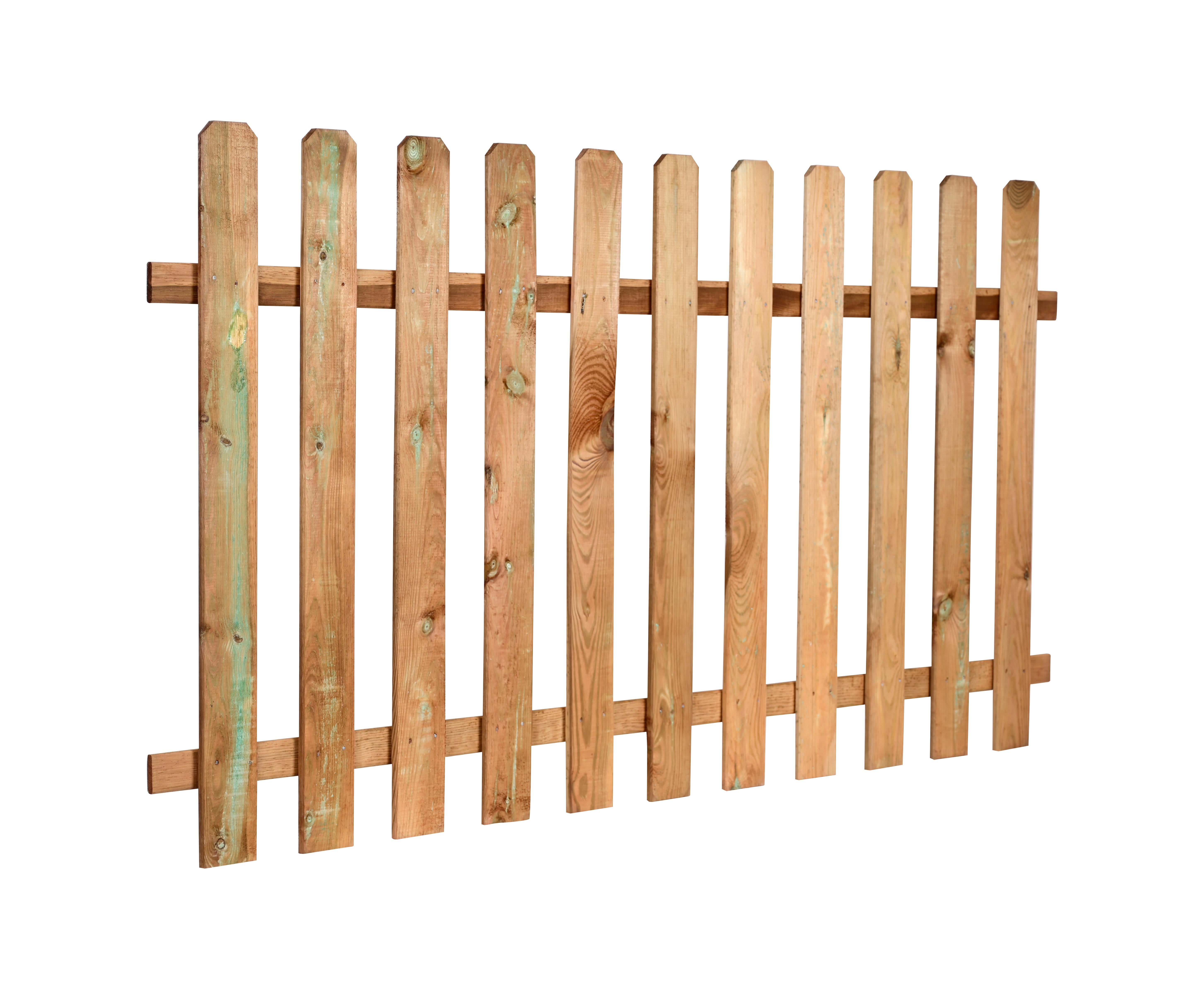 Staccionata CERLAND MUSTANG BROWN in legno naturale galvanizzato L 180 x H 100 cm, Sp 3 mm - 8