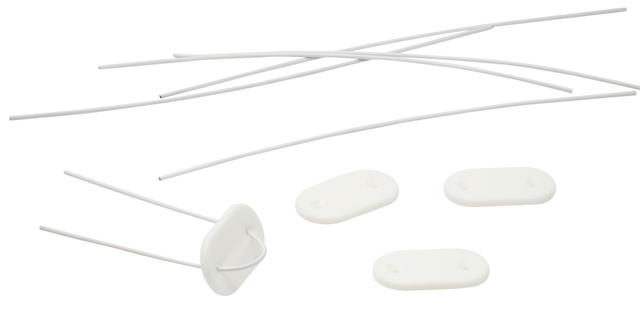 Fijación plástica para ocultación color blanco 15 cm de largo