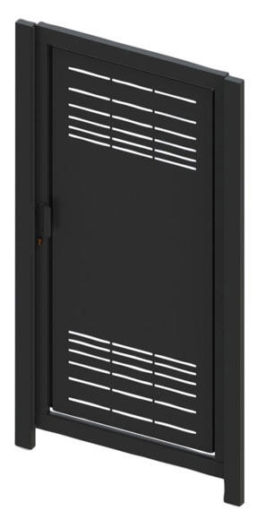 Puerta peatonal doorself parallels 100x200 cm negra