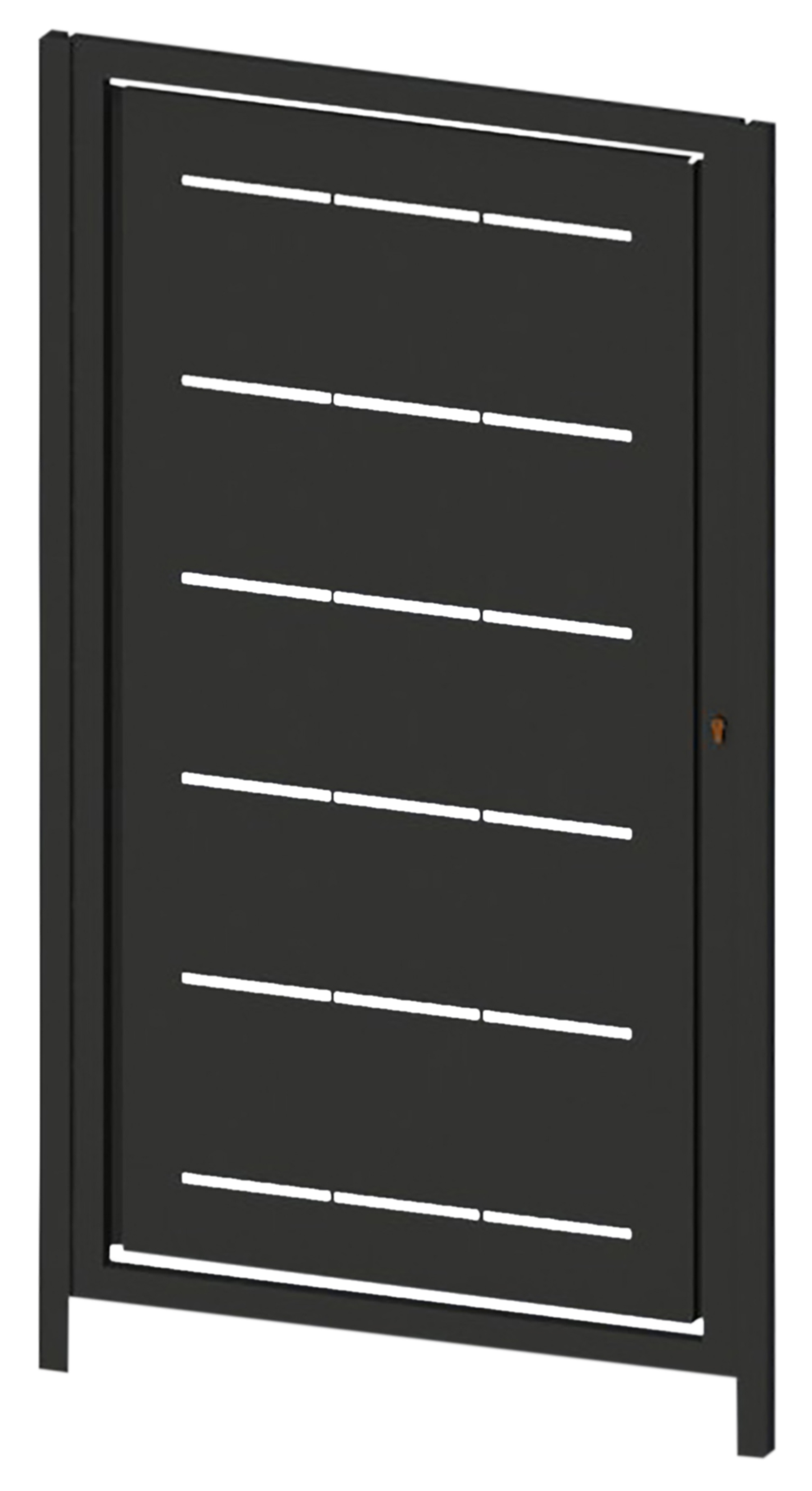 Puerta peatonal doorself lines de acero negro 100x150 cm
