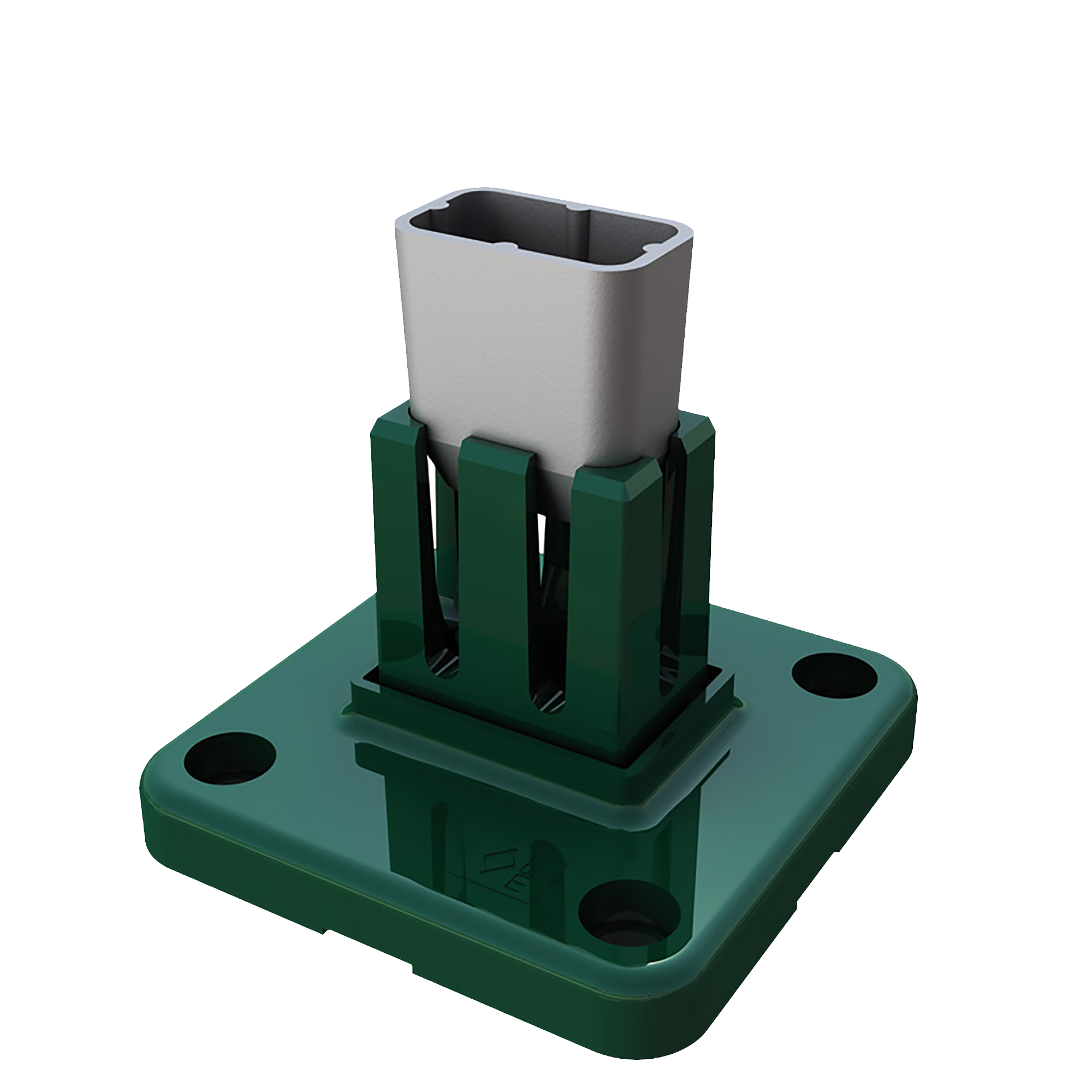 Base hércules de acero para poste para suelo hormigón de 13 cm