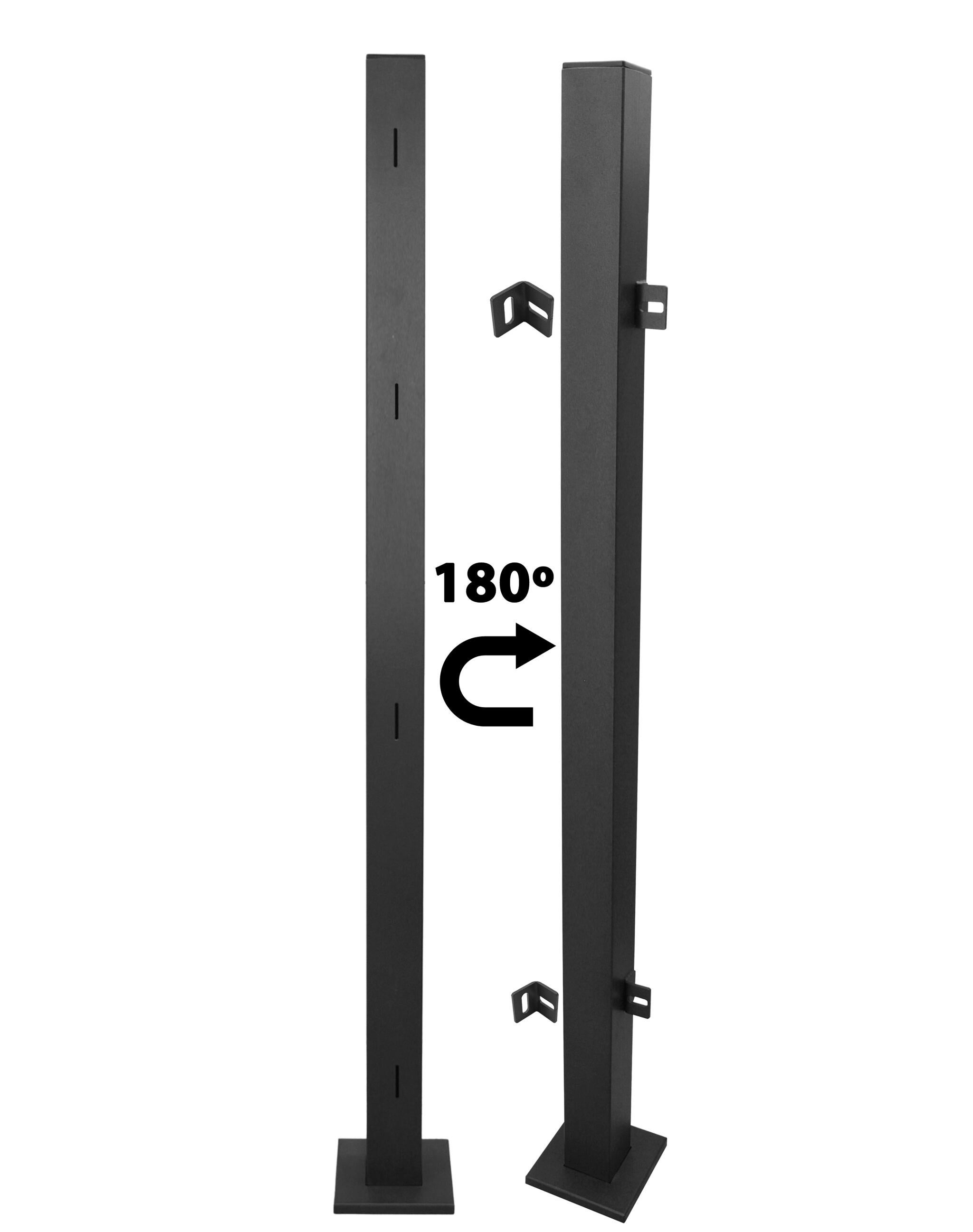 Poste de empieze-fin 150x5x5 cm negro