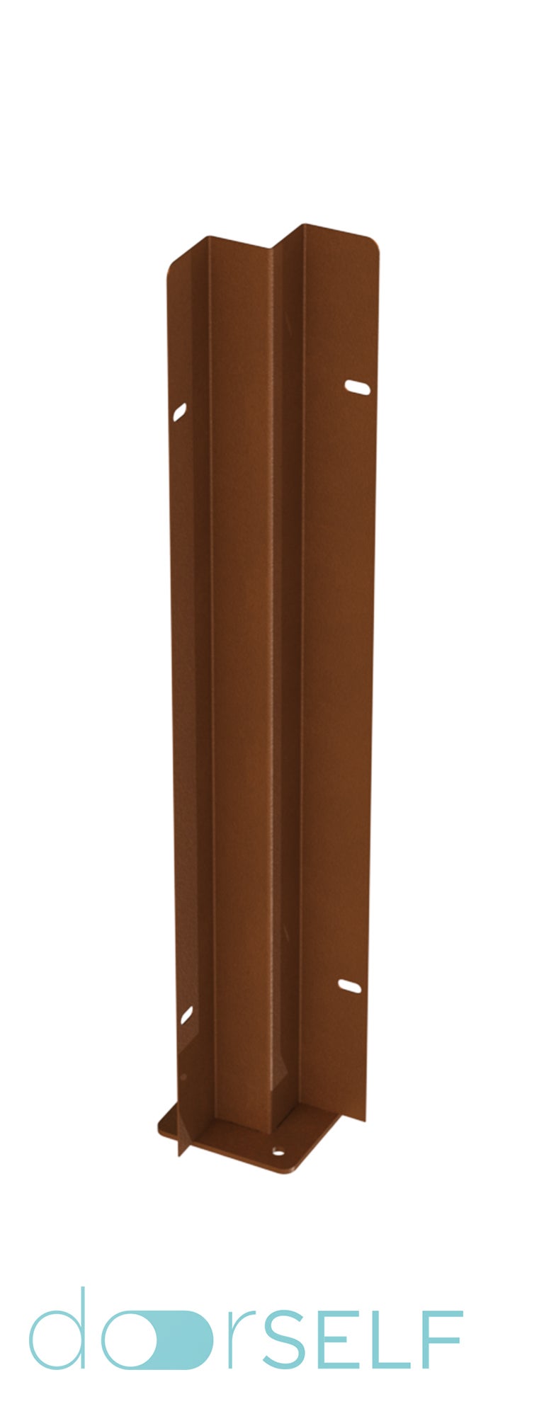 Poste de acero galvanizado óxido s/muro