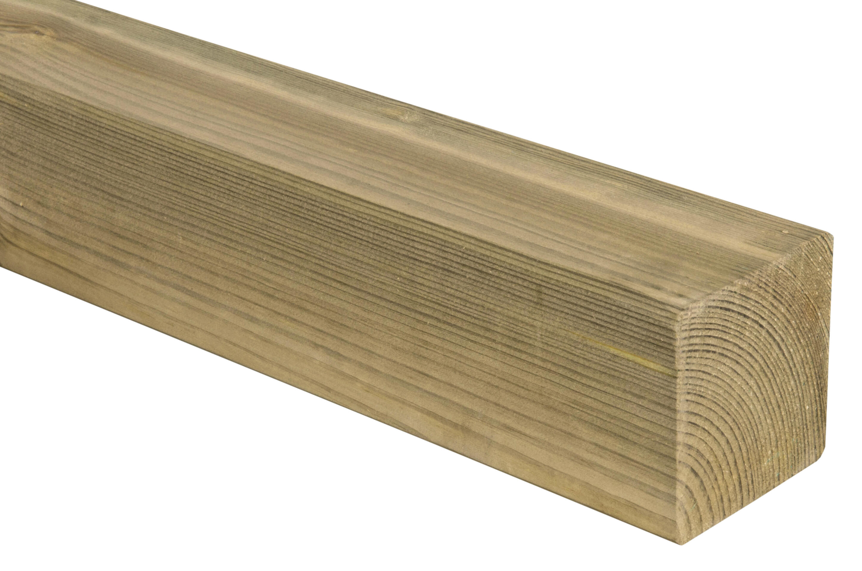 Poste rectangular de madera 6 x 6 x 180 cm natural - 3