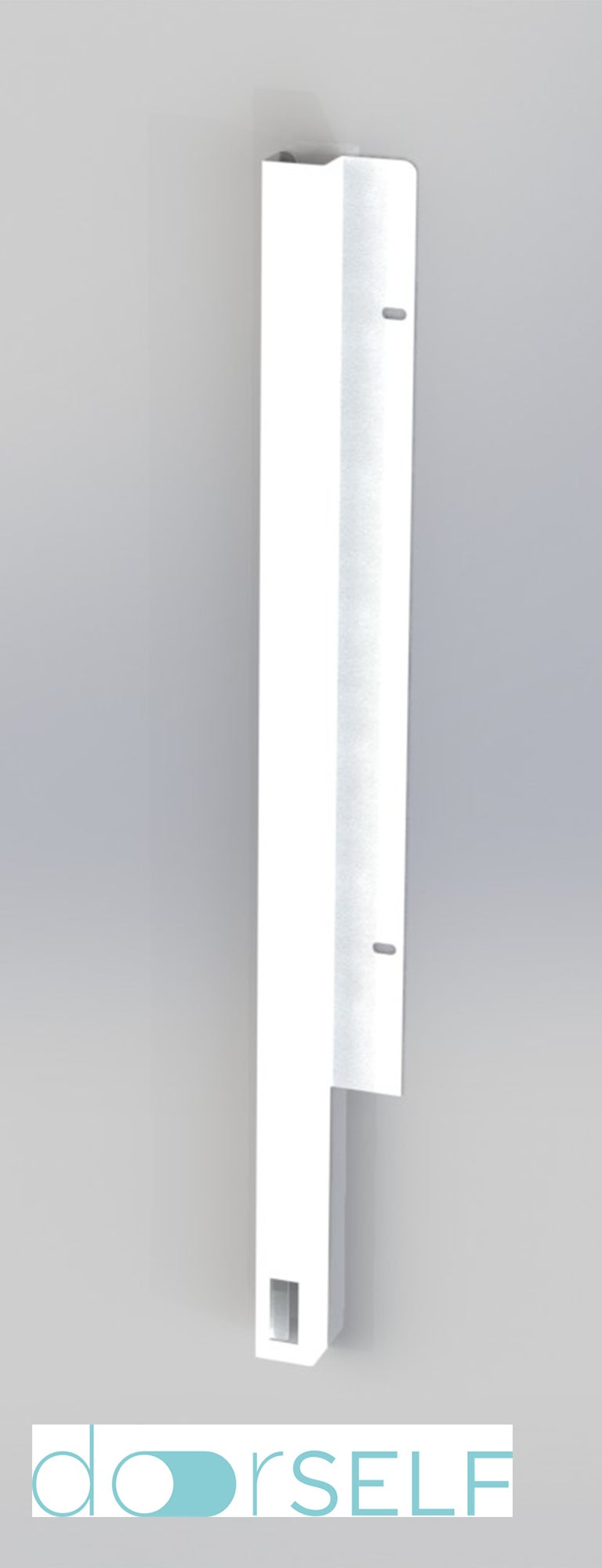 Poste encastrar inicio izquierda apto para valla sobre muro blanco