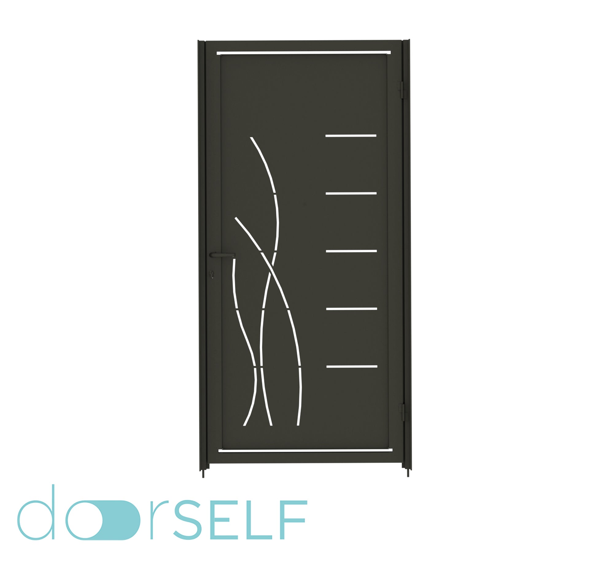 Puerta peatonal doorself lines&rushes óxido 100x200 cm