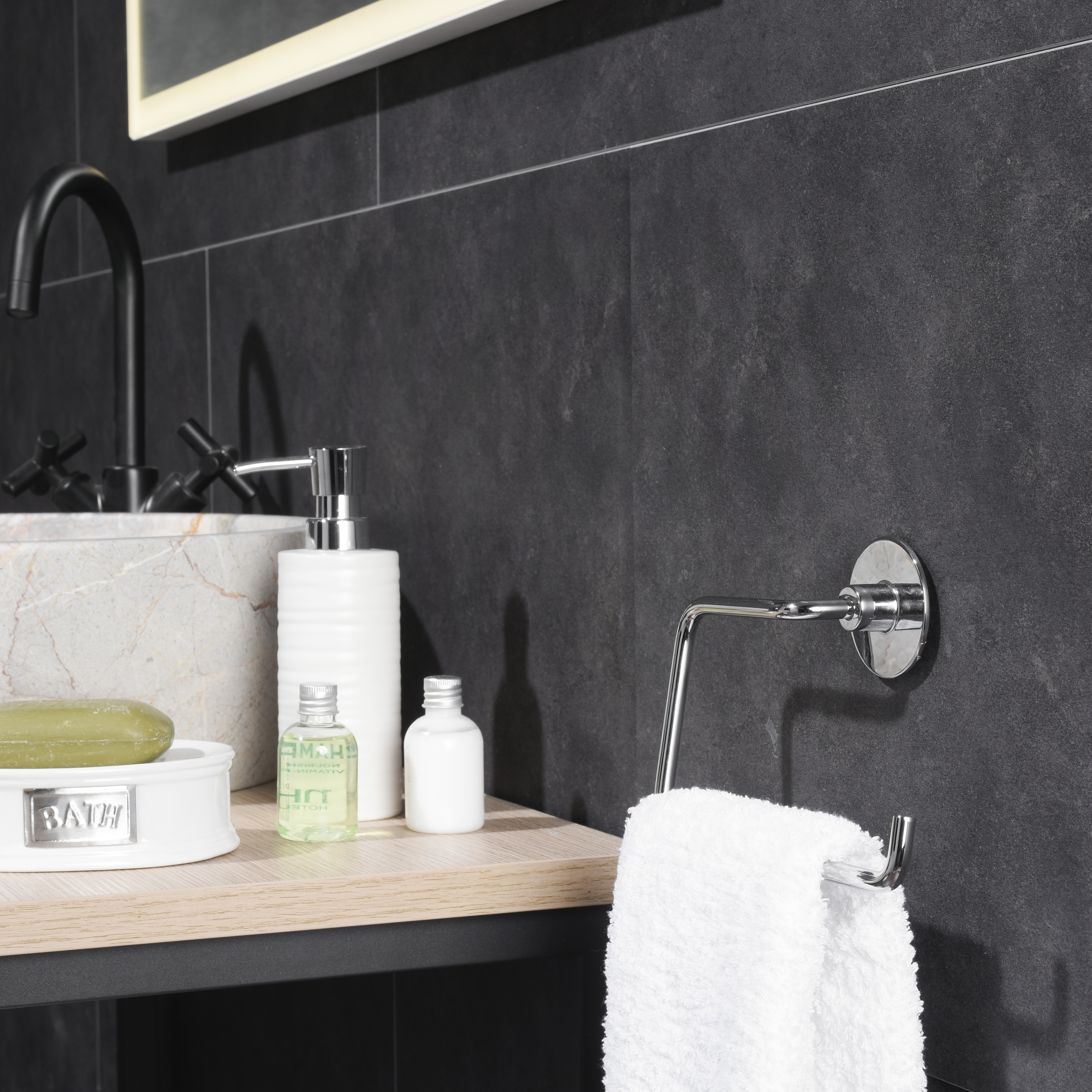 Toalheiro de aro SPRING CROMADO - 5