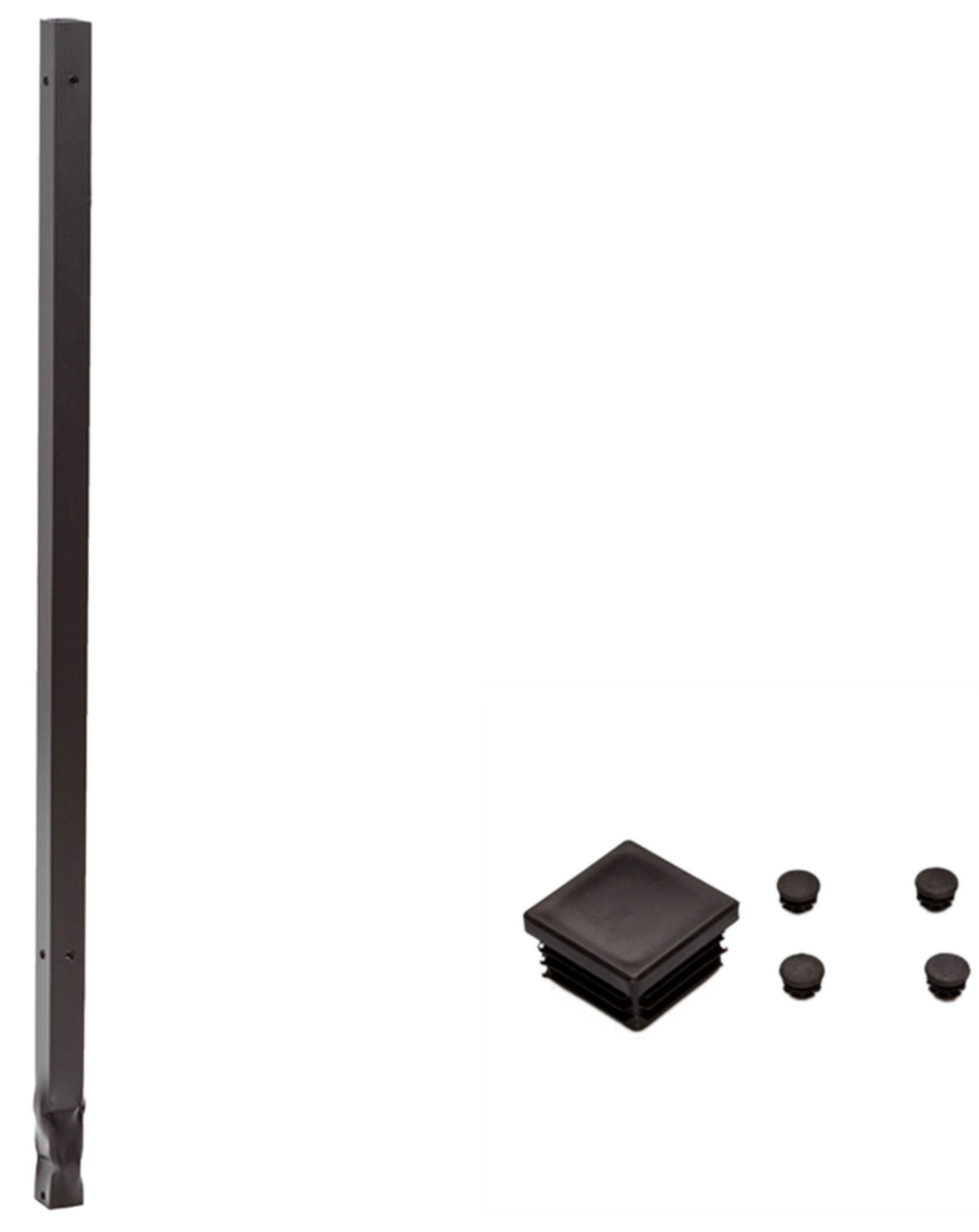 Poste encastrar 120x4x4cm apto para valla jardín 195x94 óxido